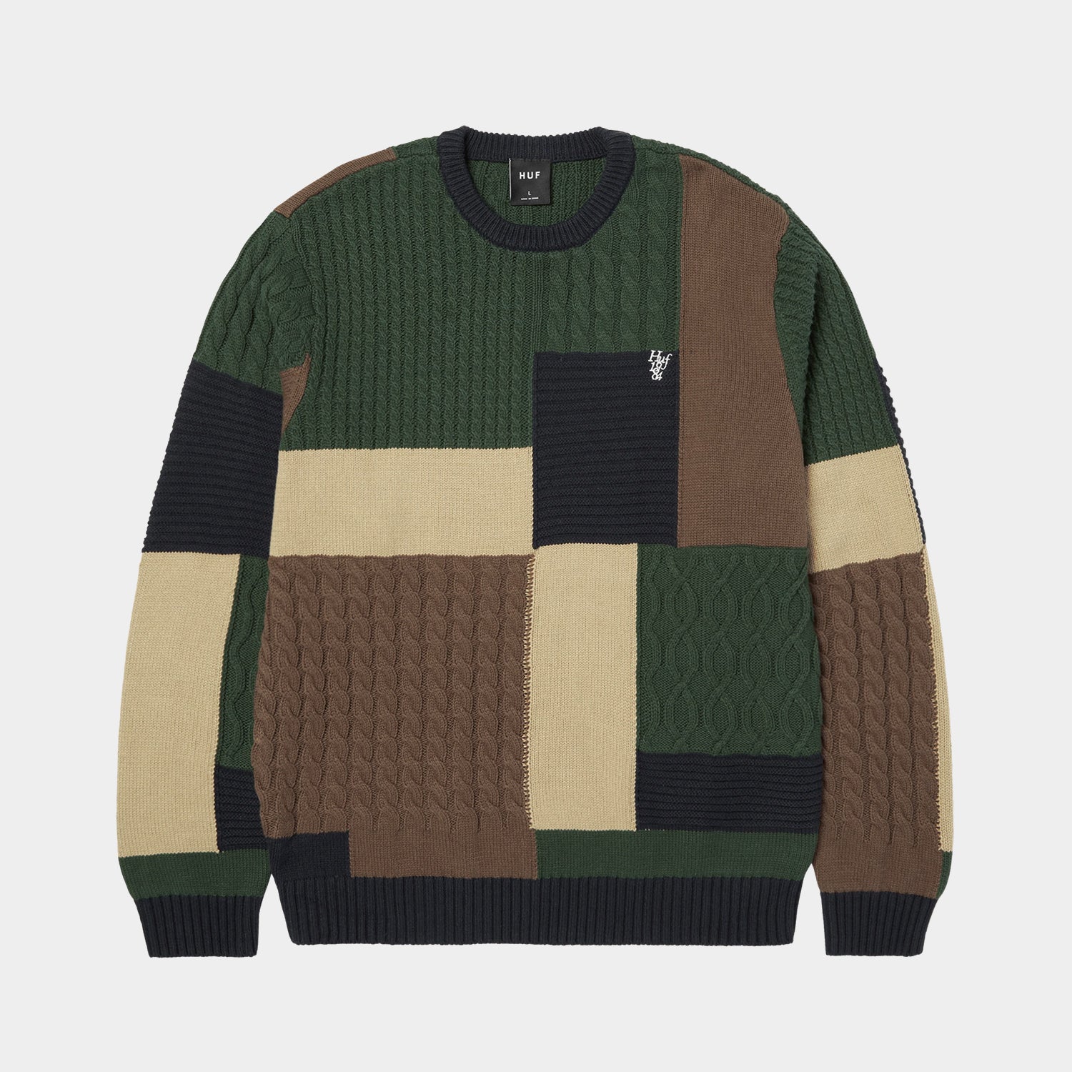 HUF (ハフ) Worldwide JP /KNITS & SWEATERS(ニット&セーター)/ COLUMBIA CABLE KNIT SWEATER商品 / MULTI