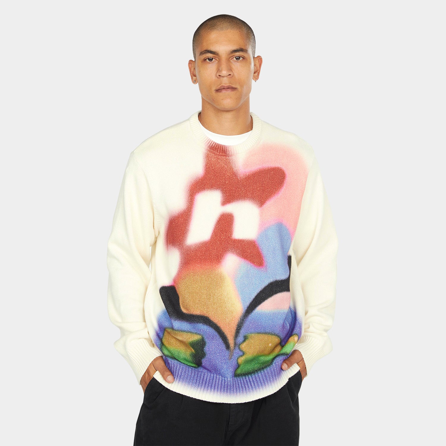 HUF (ハフ) Worldwide JP /KNITS & SWEATERS(ニット&セーター)/ SOFT FOCUS CREWNECK SWEATER商品 / MULTI