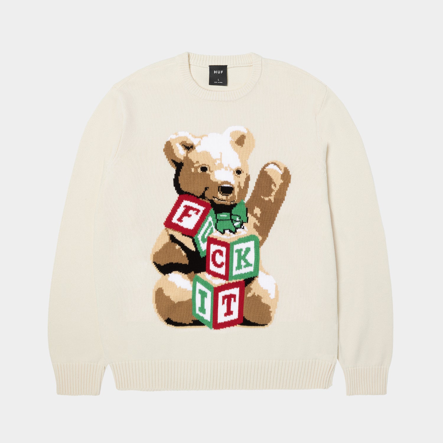 HUF (ハフ) Worldwide JP /KNITS & SWEATERS(ニット&セーター)/ GIFT BEAR INTARSIA SWEATER商品 / BLACK