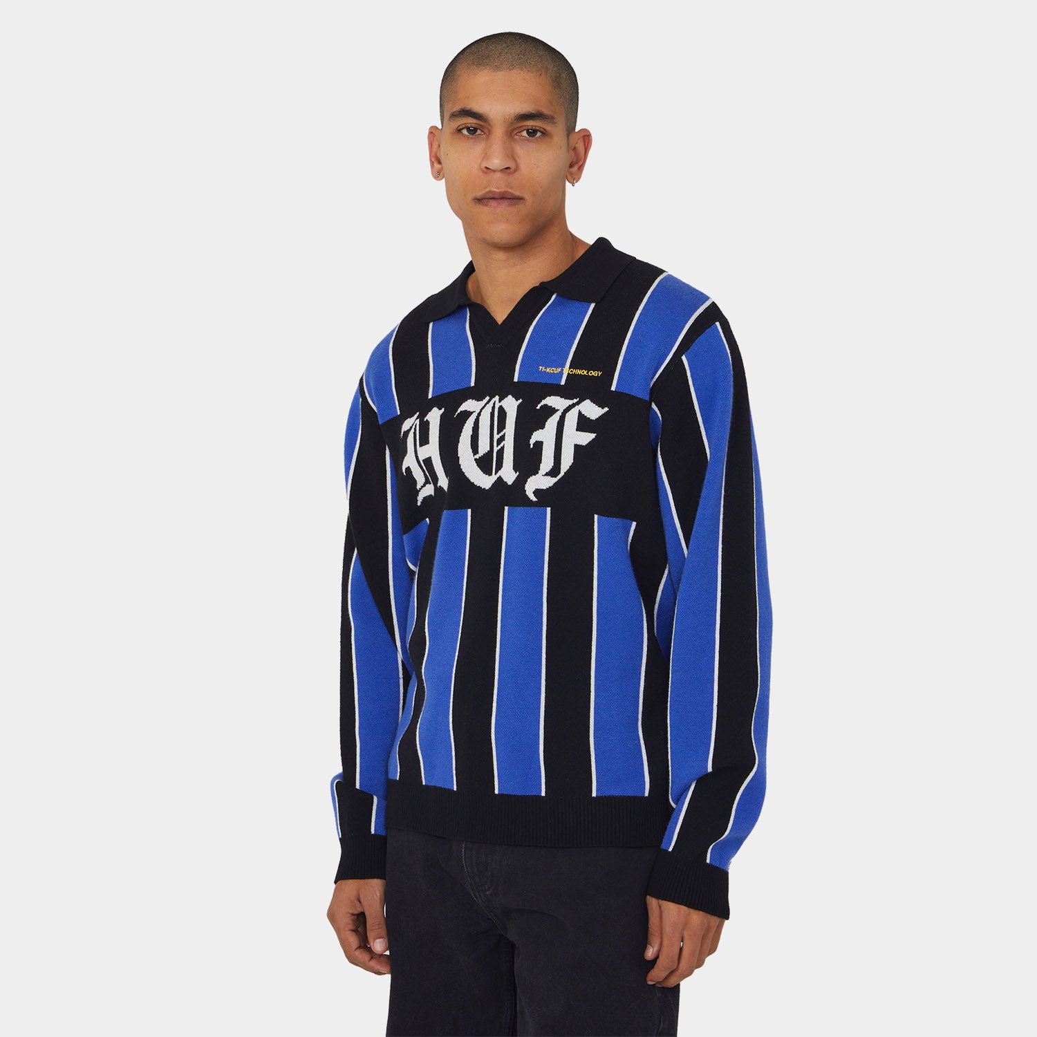 HUF (ハフ) Worldwide JP /KNITS & SWEATERS(ニット&セーター)/ MIDFIELD JERSEY SWEATER商品 / ELECTRIC BLUE