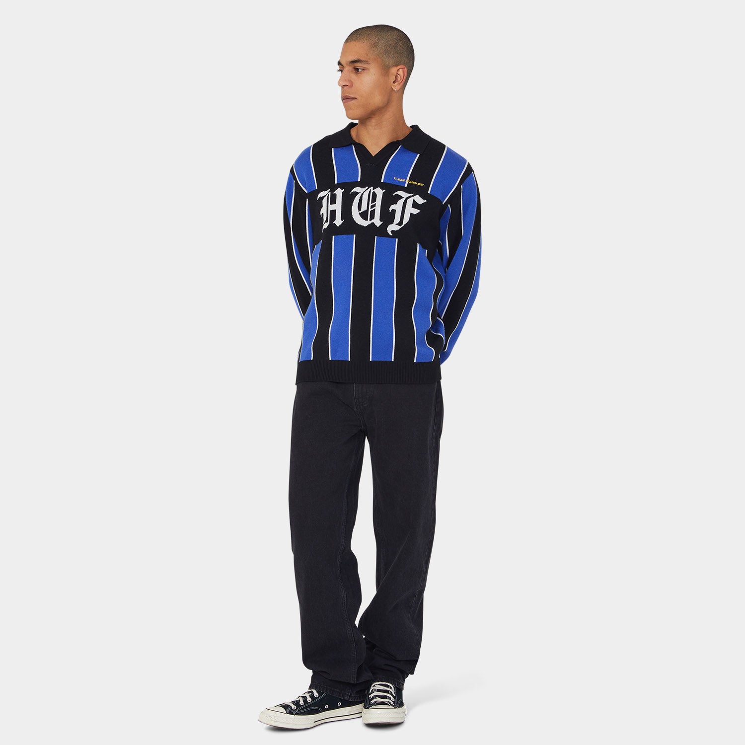 HUF (ハフ) Worldwide JP /KNITS & SWEATERS(ニット&セーター)/ MIDFIELD JERSEY SWEATER商品 / ELECTRIC BLUE