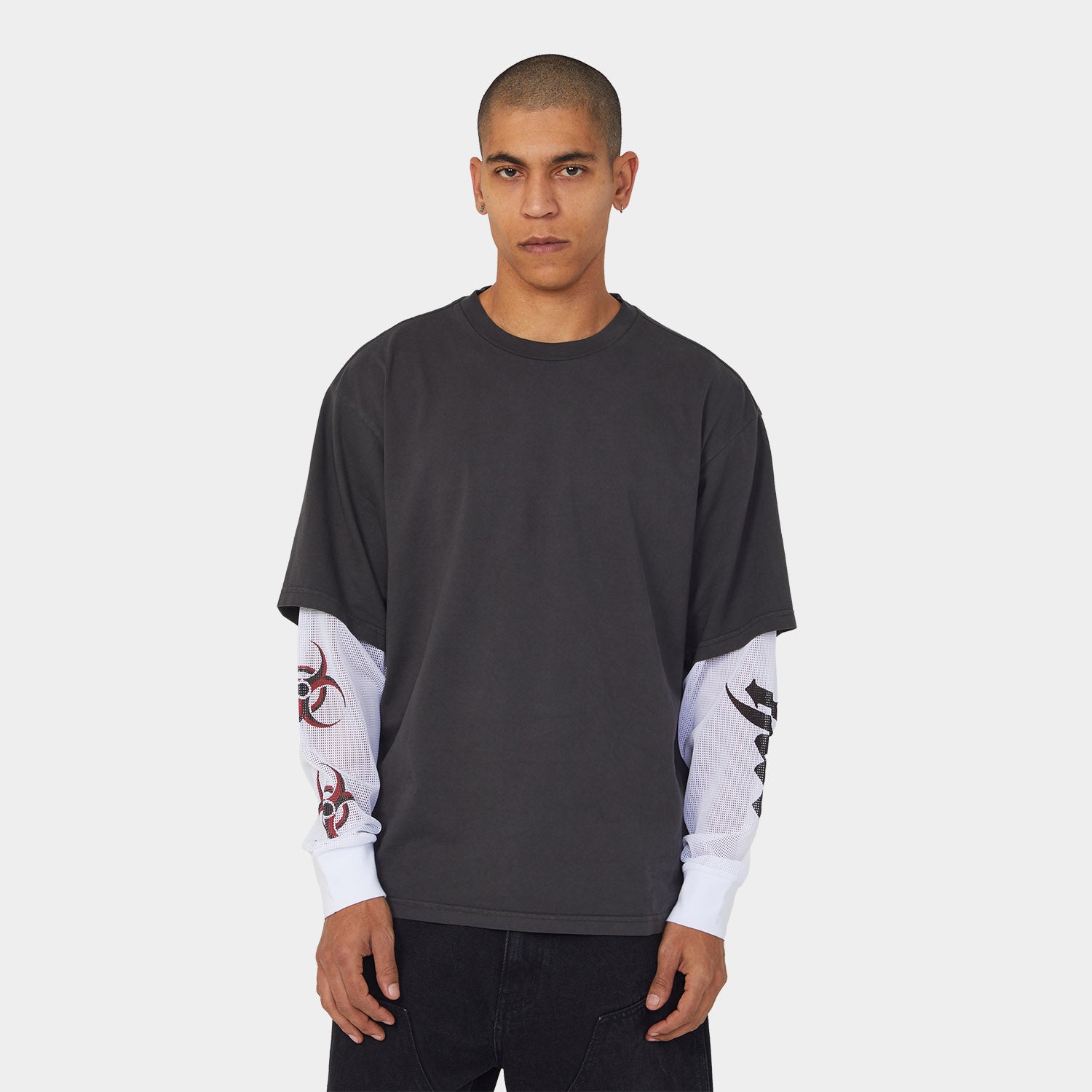 HUF (ハフ) Worldwide JP /TOPS & SHIRTS(トップス&シャツ)/ LEON LS DOUBLE LAYER TOP商品 / ACID GREEN