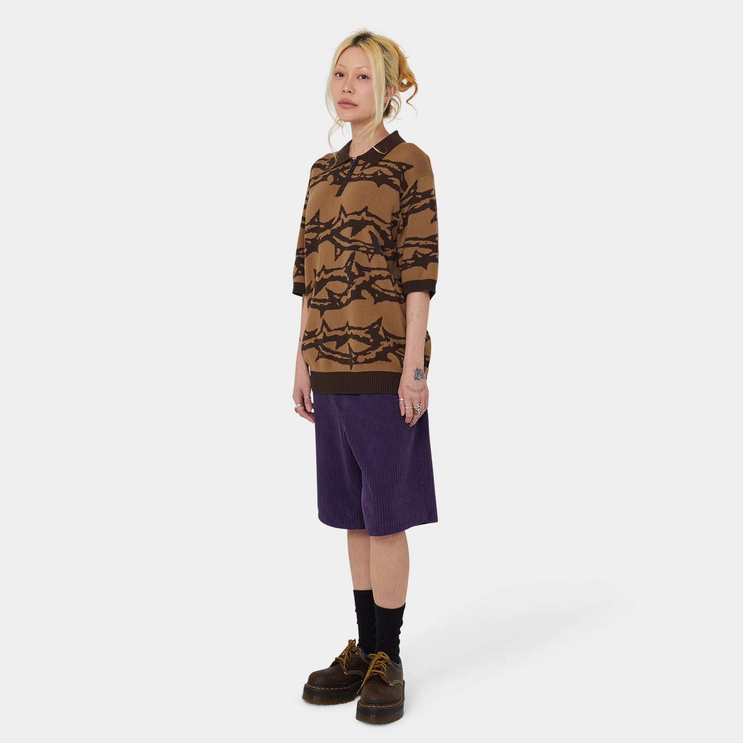 HUF (ハフ) Worldwide JP /KNITS & SWEATERS(ニット&セーター)/ FANTASIES KNIT TOP商品 / BROWN