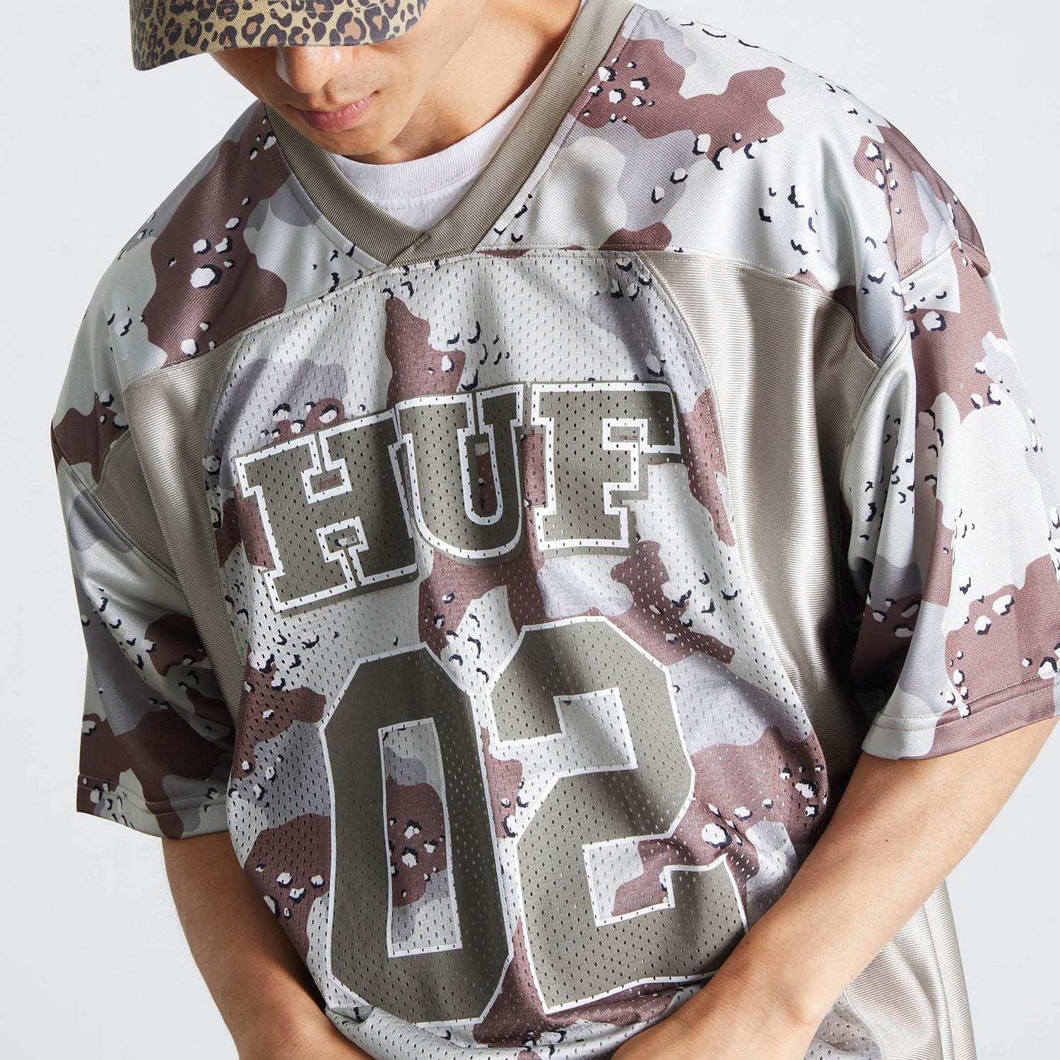 HUF (ハフ) Worldwide JP /TOPS & SHIRTS(トップス&シャツ)/ CAMO FOOTBALL JERSEY商品 / BROWN