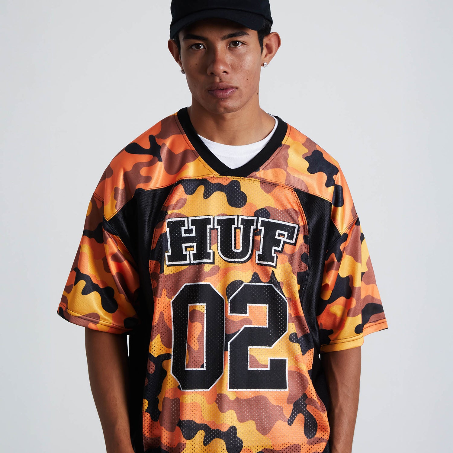 HUF (ハフ) Worldwide JP /TOPS & SHIRTS(トップス&シャツ)/ CAMO FOOTBALL JERSEY商品 / BROWN