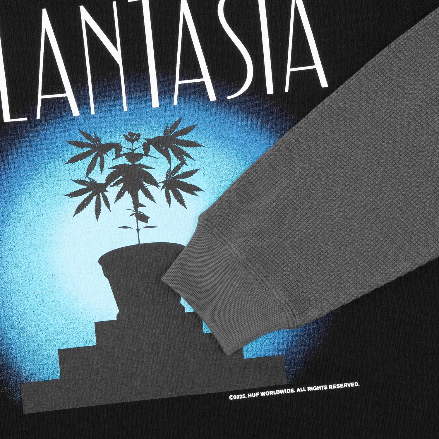 HUF (ハフ) Worldwide JP /TOPS & SHIRTS(トップス&シャツ)/ PLANTASIA DOUBLE LAYER LS TOP商品 / BLACK