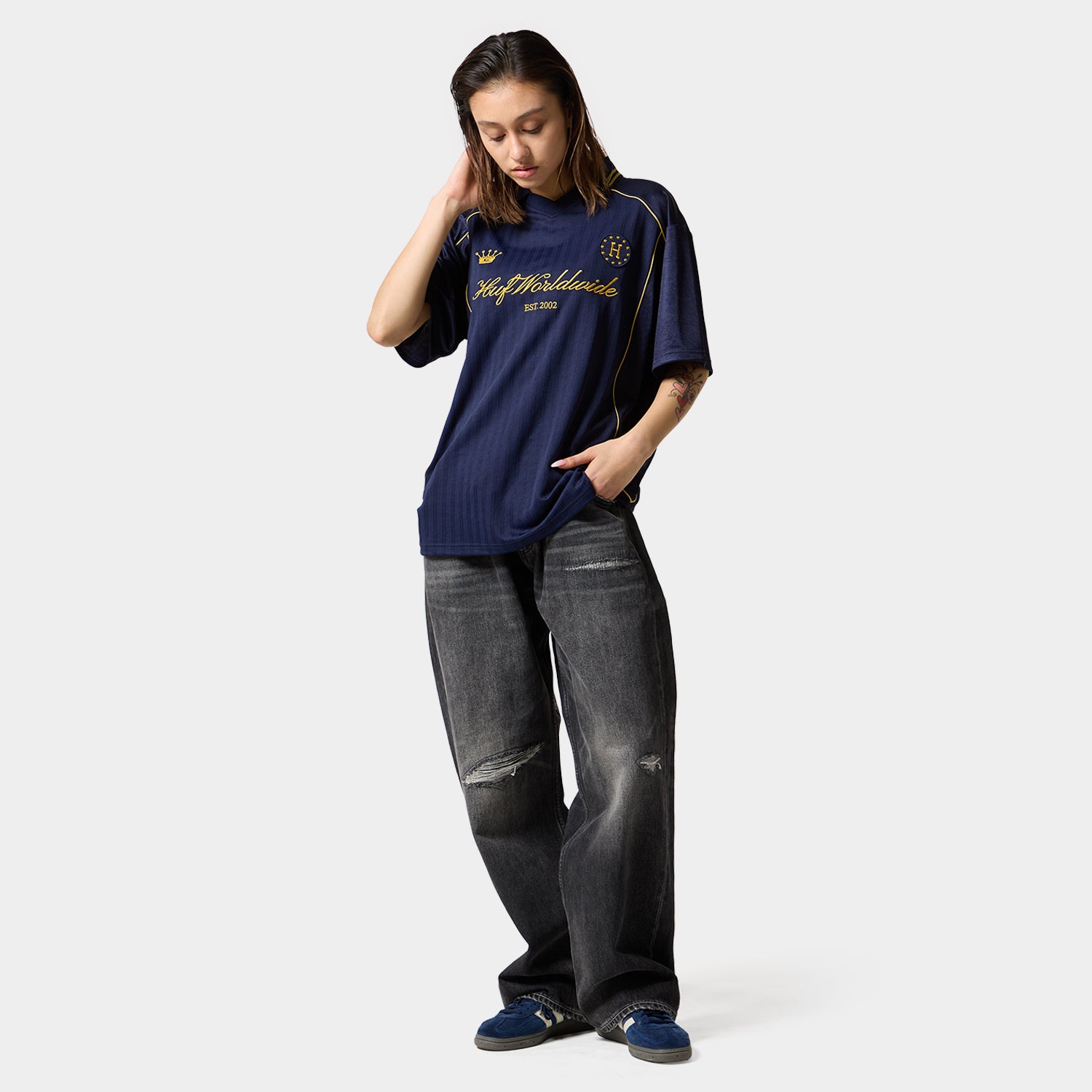 HUF (ハフ) Worldwide JP /TOPS & SHIRTS(トップス&シャツ)/ ANTHEM JERSEY商品 / NAVY