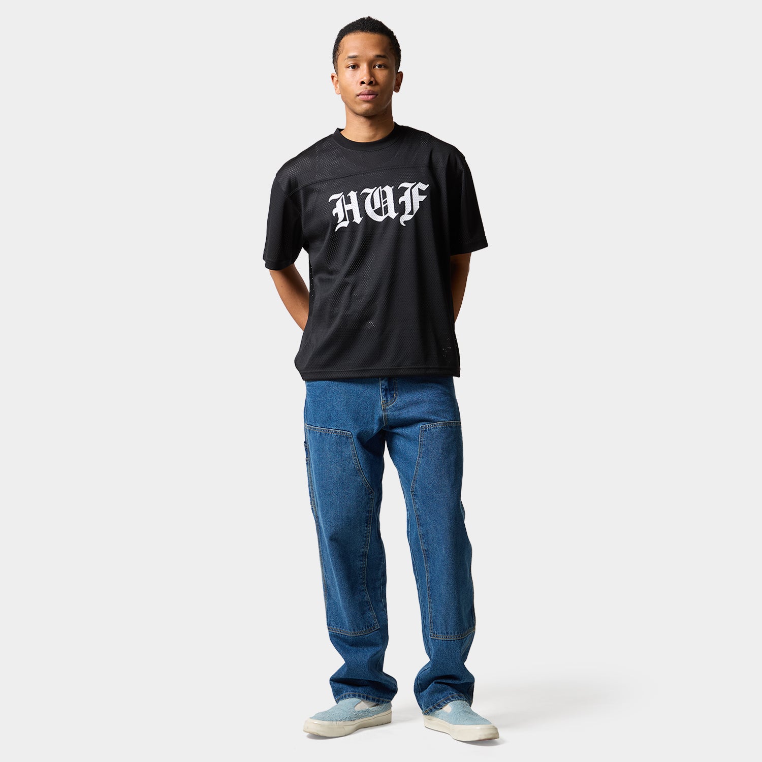 HUF (ハフ) Worldwide JP /TOPS & SHIRTS(トップス&シャツ)/ OLD ENGLISH MESH TOP商品 / BROWN
