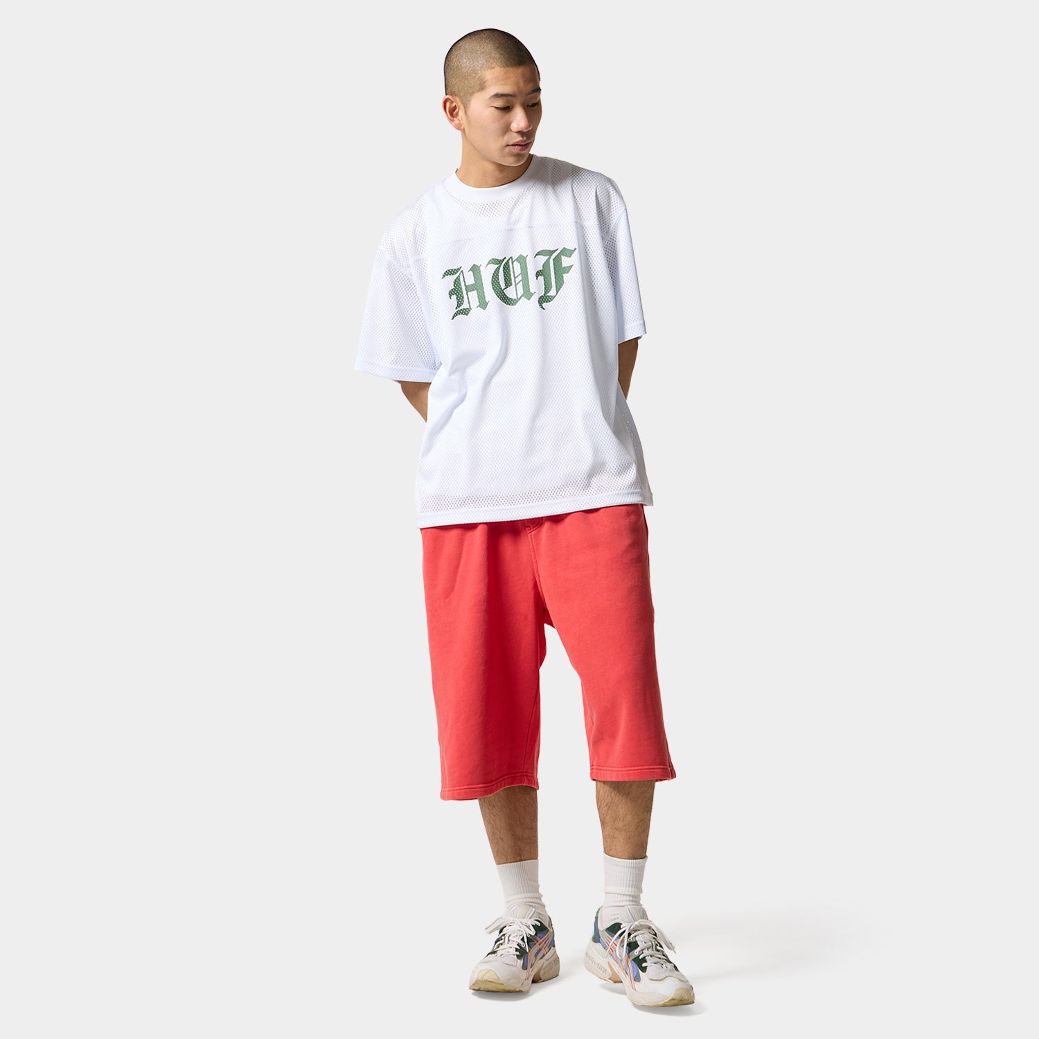 HUF (ハフ) Worldwide JP /TOPS & SHIRTS(トップス&シャツ)/ OLD ENGLISH MESH TOP商品 / BROWN