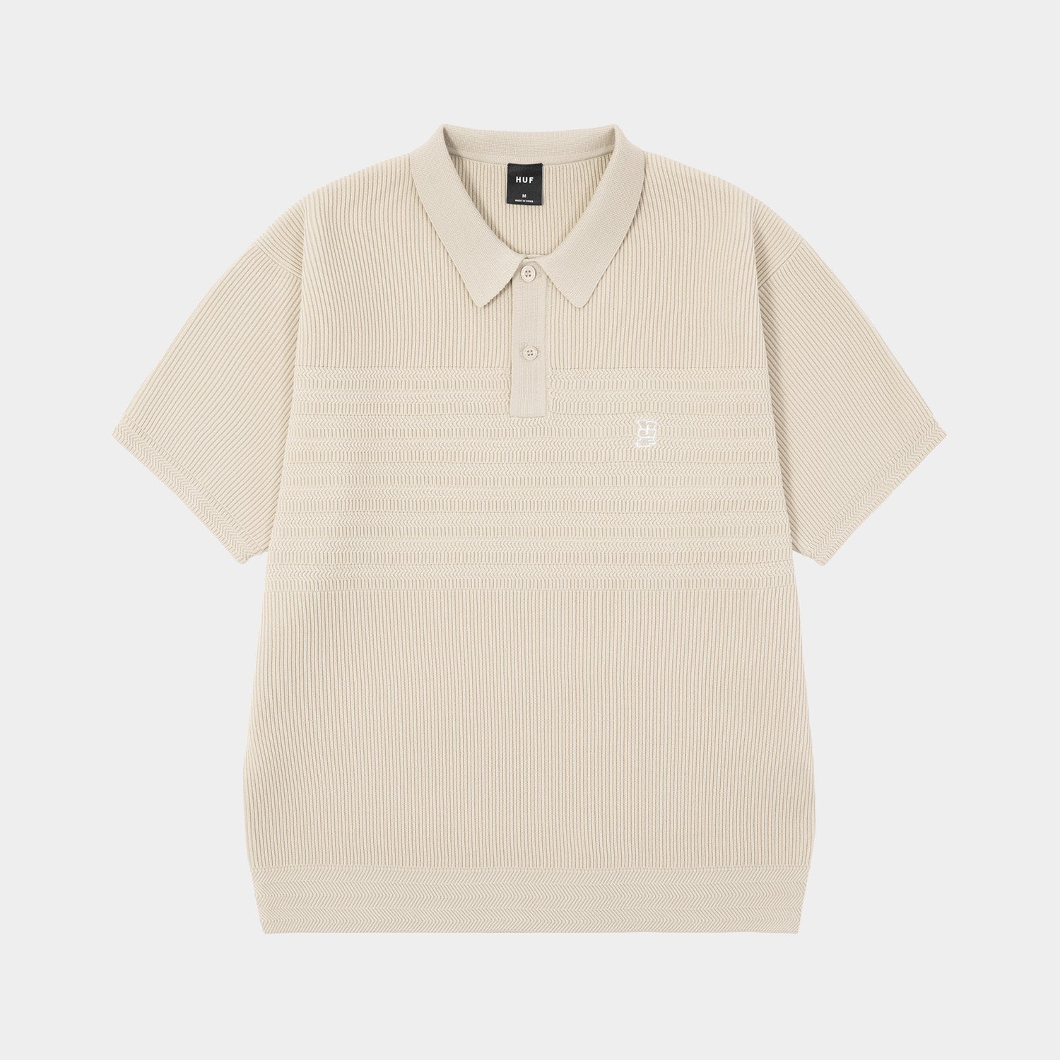 HUF (ハフ) Worldwide JP /TOPS & SHIRTS(トップス&シャツ)/ MEGABLAST KNIT POLO TOP商品 / CHARCOAL