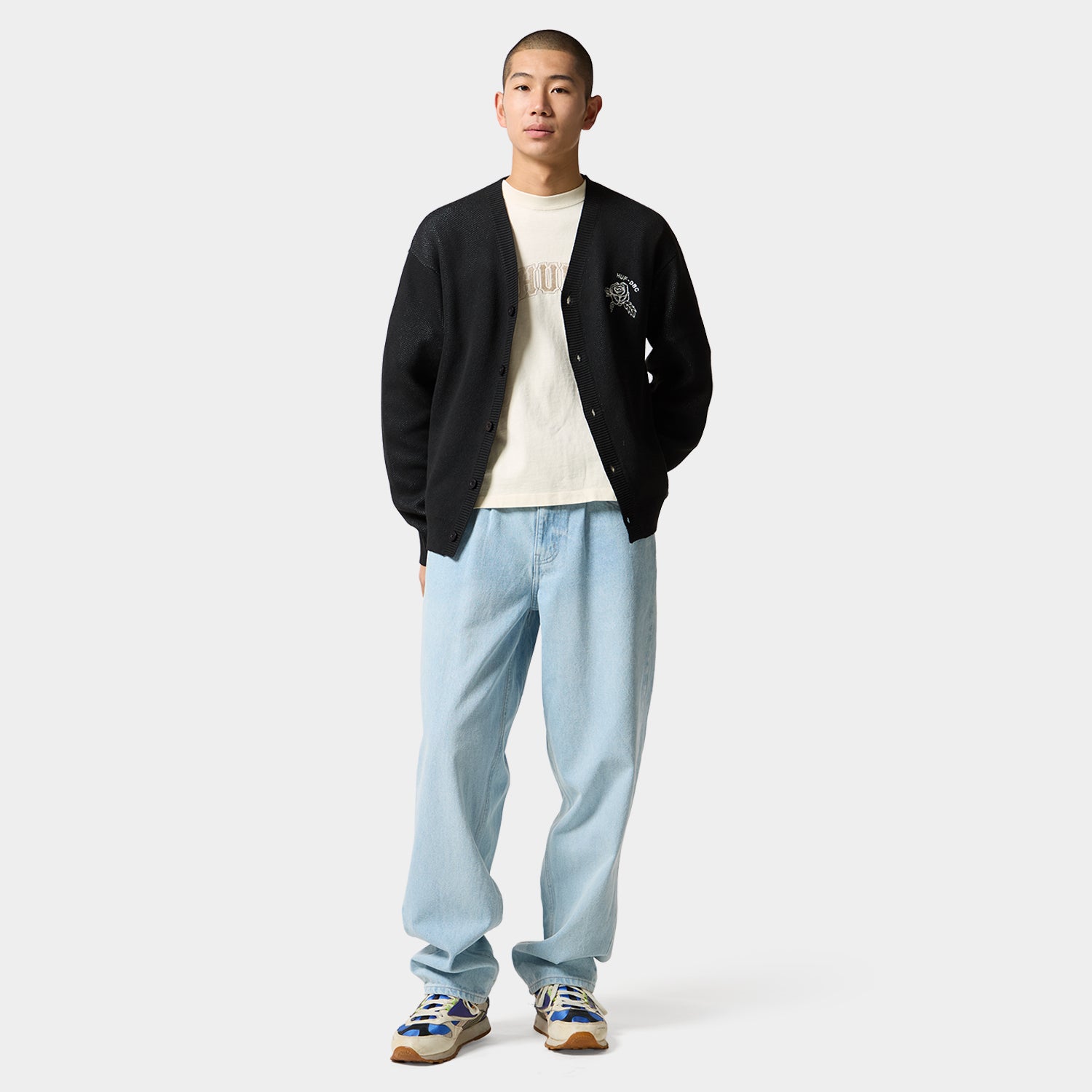 HUF (ハフ) Worldwide JP /KNITS & SWEATERS(ニット&セーター)/ ROSE CARDIGAN商品 / BLEACH