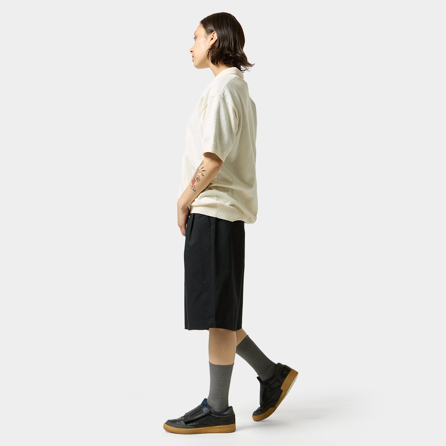 HUF (ハフ) Worldwide JP /TOPS & SHIRTS(トップス&シャツ)/ SERIF H KNIT POLO TOP商品 / LIME