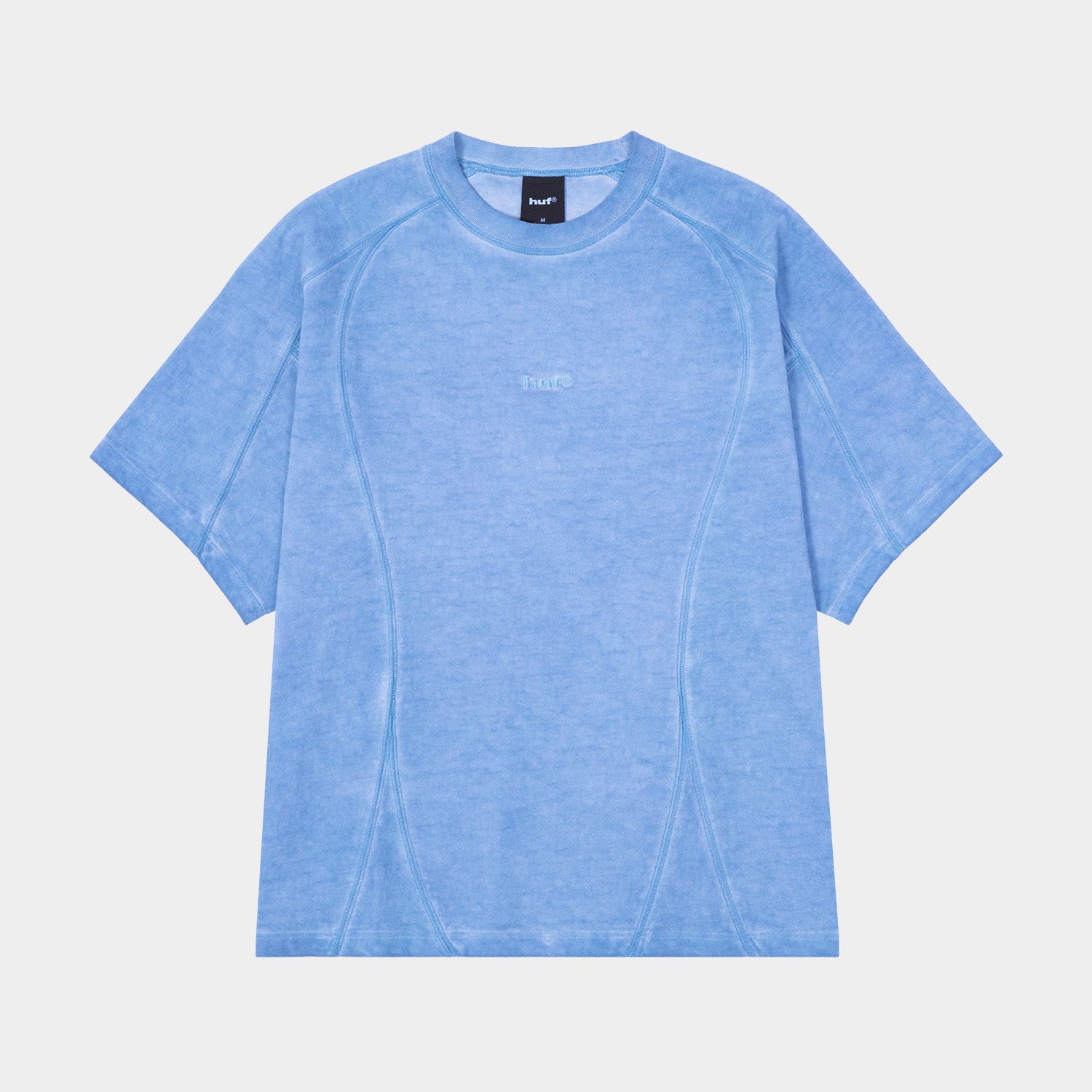 HUF (ハフ) Worldwide JP /TOPS & SHIRTS(トップス&シャツ)/ WASHED PANELED CREW商品 / LT BLUE