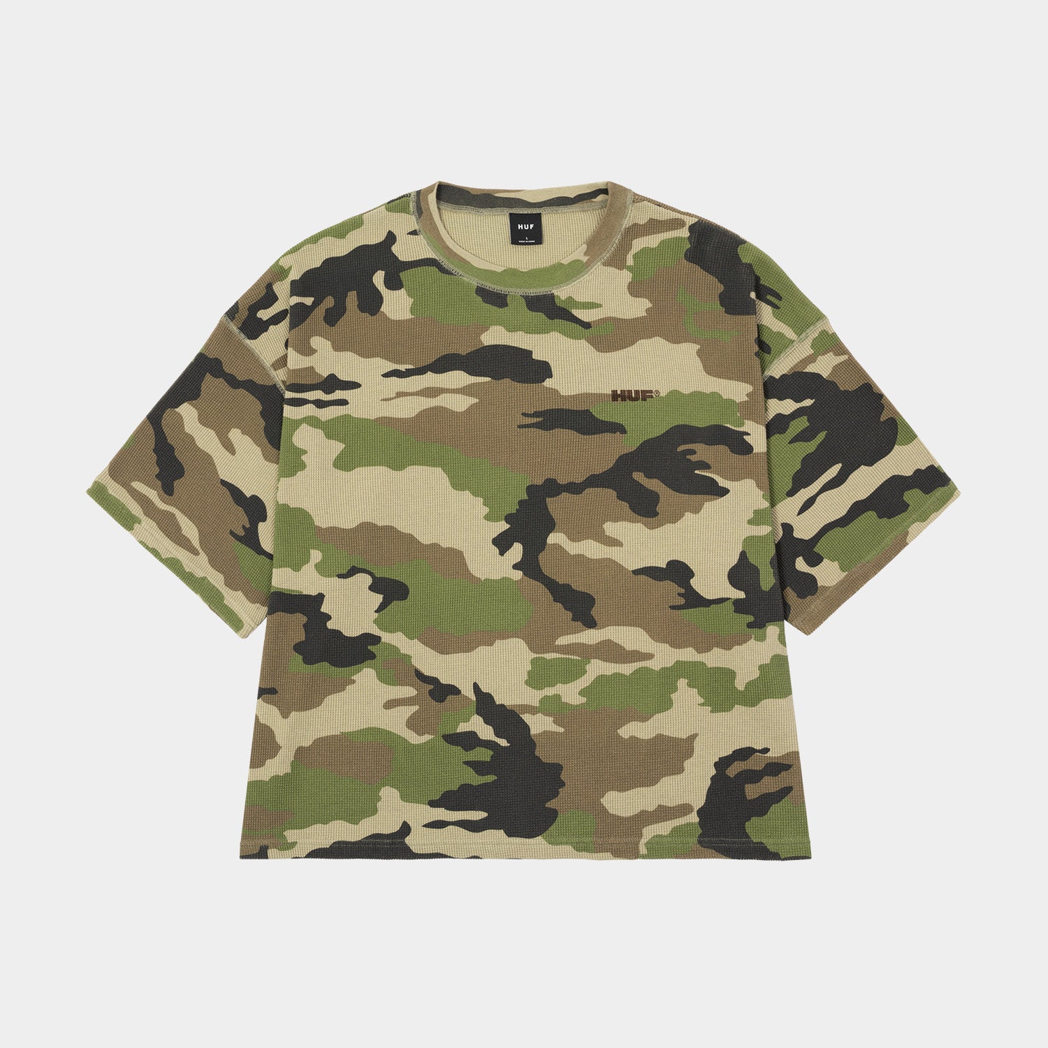HUF (ハフ) Worldwide JP /TOPS & SHIRTS(トップス&シャツ)/ ALL CAPS THERMAL CREW商品 / CAMO