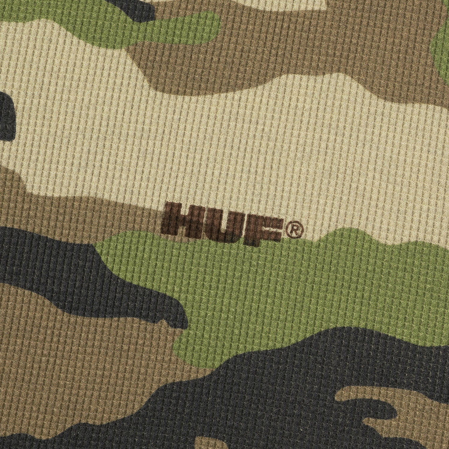HUF (ハフ) Worldwide JP /TOPS & SHIRTS(トップス&シャツ)/ ALL CAPS THERMAL CREW商品 / CAMO