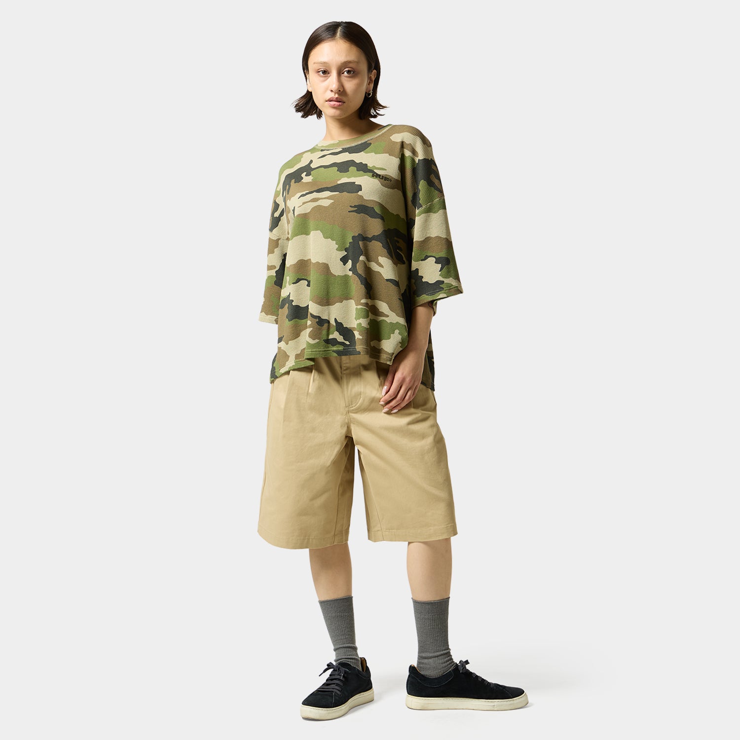 HUF (ハフ) Worldwide JP /TOPS & SHIRTS(トップス&シャツ)/ ALL CAPS THERMAL CREW商品 / CAMO