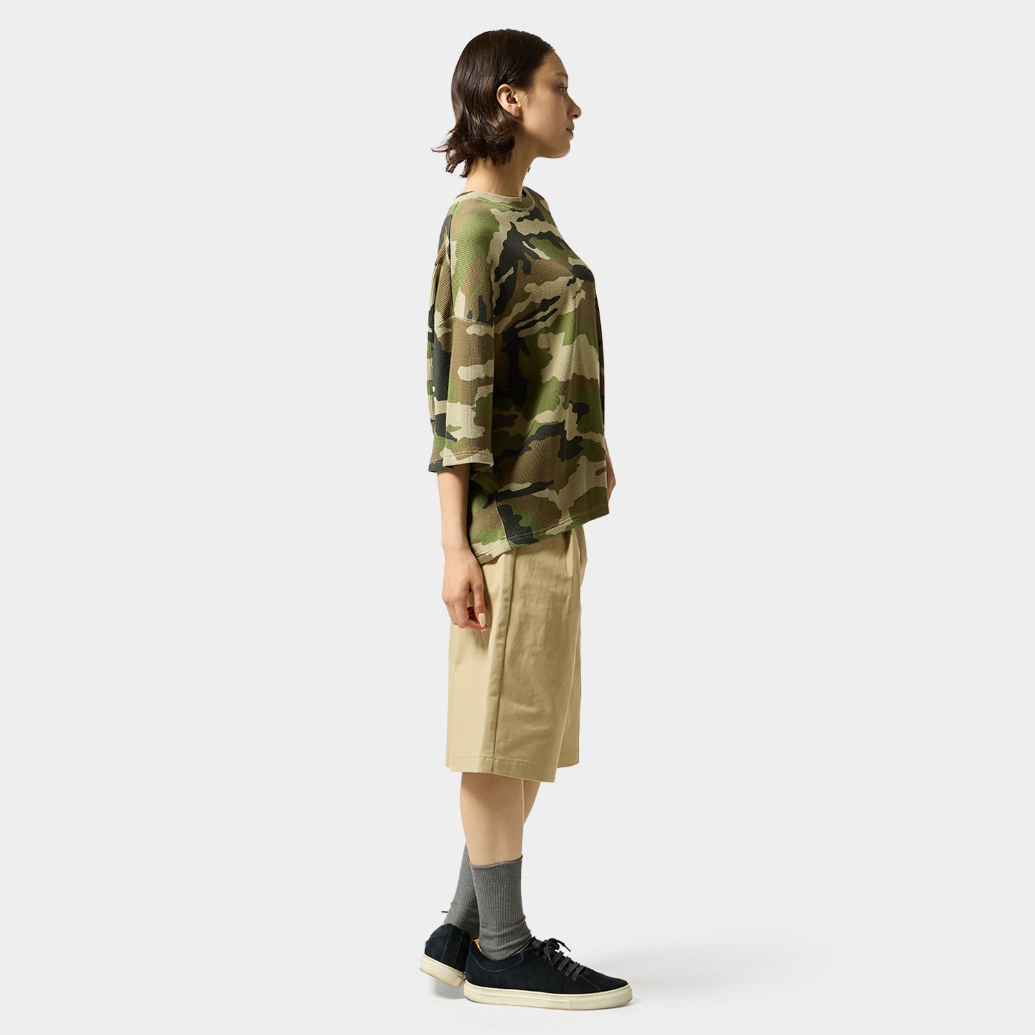 HUF (ハフ) Worldwide JP /TOPS & SHIRTS(トップス&シャツ)/ ALL CAPS THERMAL CREW商品 / CAMO