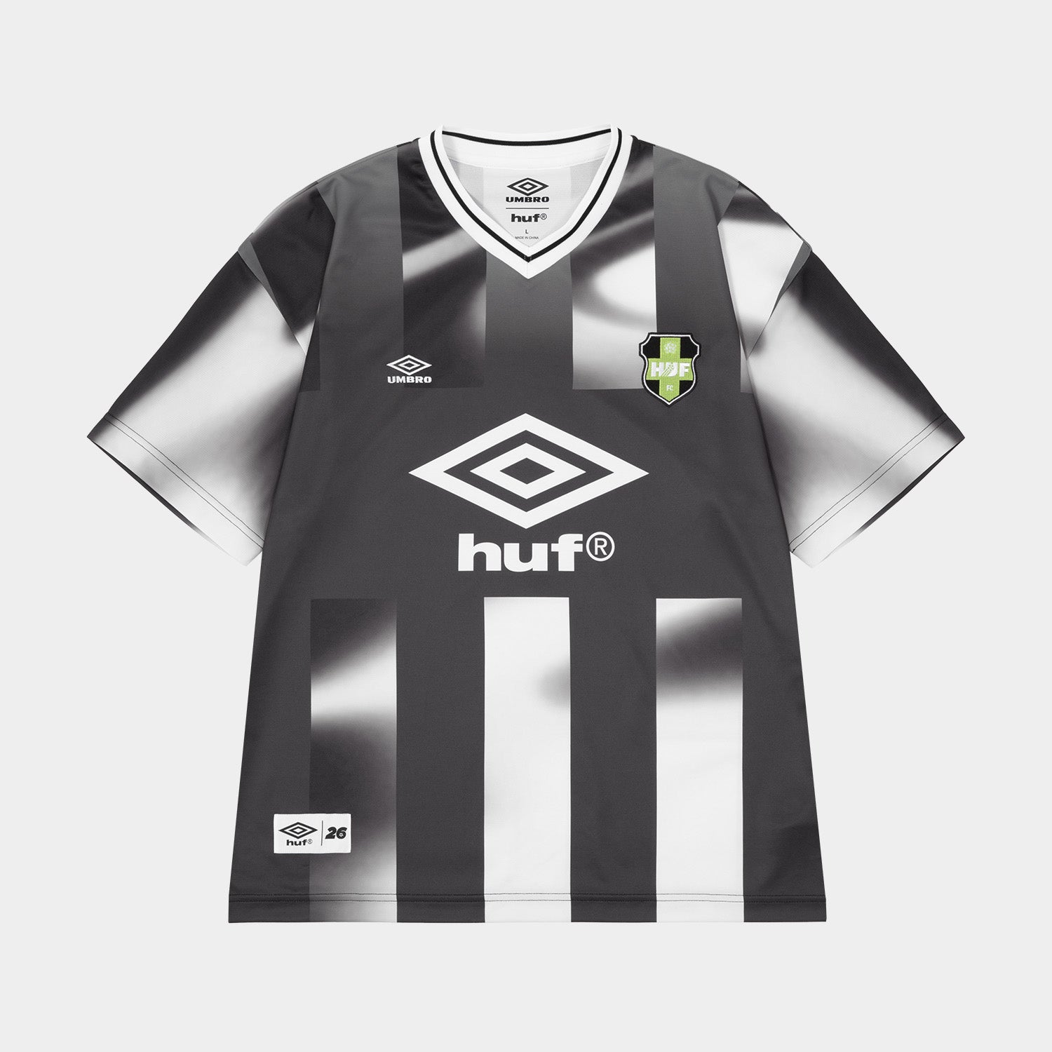 HUF (ハフ) Worldwide JP /TOPS & SHIRTS(トップス&シャツ)/ HUF X UMBRO STRIPE JERSEY商品 / BLACK