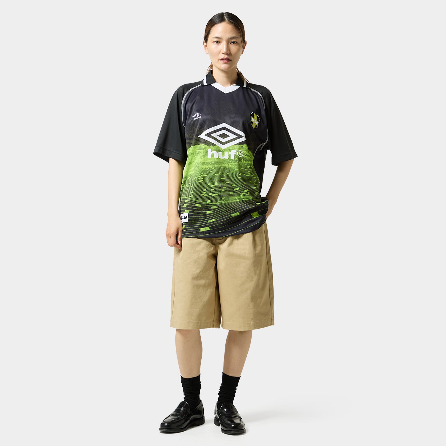 HUF (ハフ) Worldwide JP /TOPS & SHIRTS(トップス&シャツ)/ HUF X UMBRO LANDSCAPE JERSEY商品 / GREEN