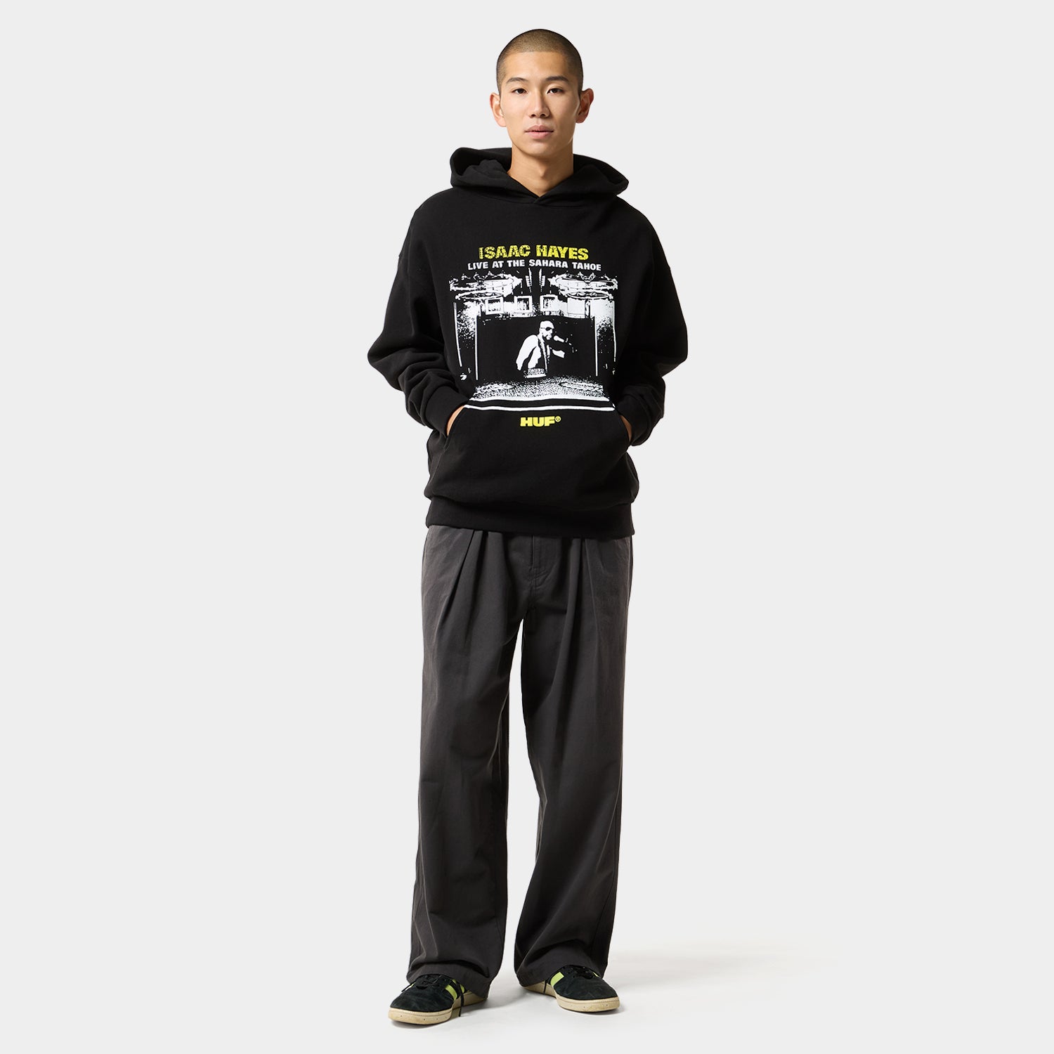 HUF (ハフ) Worldwide JP /HOODIES(パーカー)/ HUF X ISAAC HAYES TAHOE HEAVYWEIGHT HOODIE商品 / BLACK