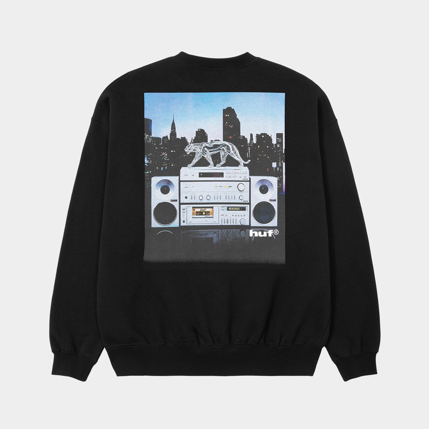 HUF (ハフ) Worldwide JP /KNITS & SWEATERS(ニット&セーター)/ MIDNIGHT RADIO CREW商品 / BLACK