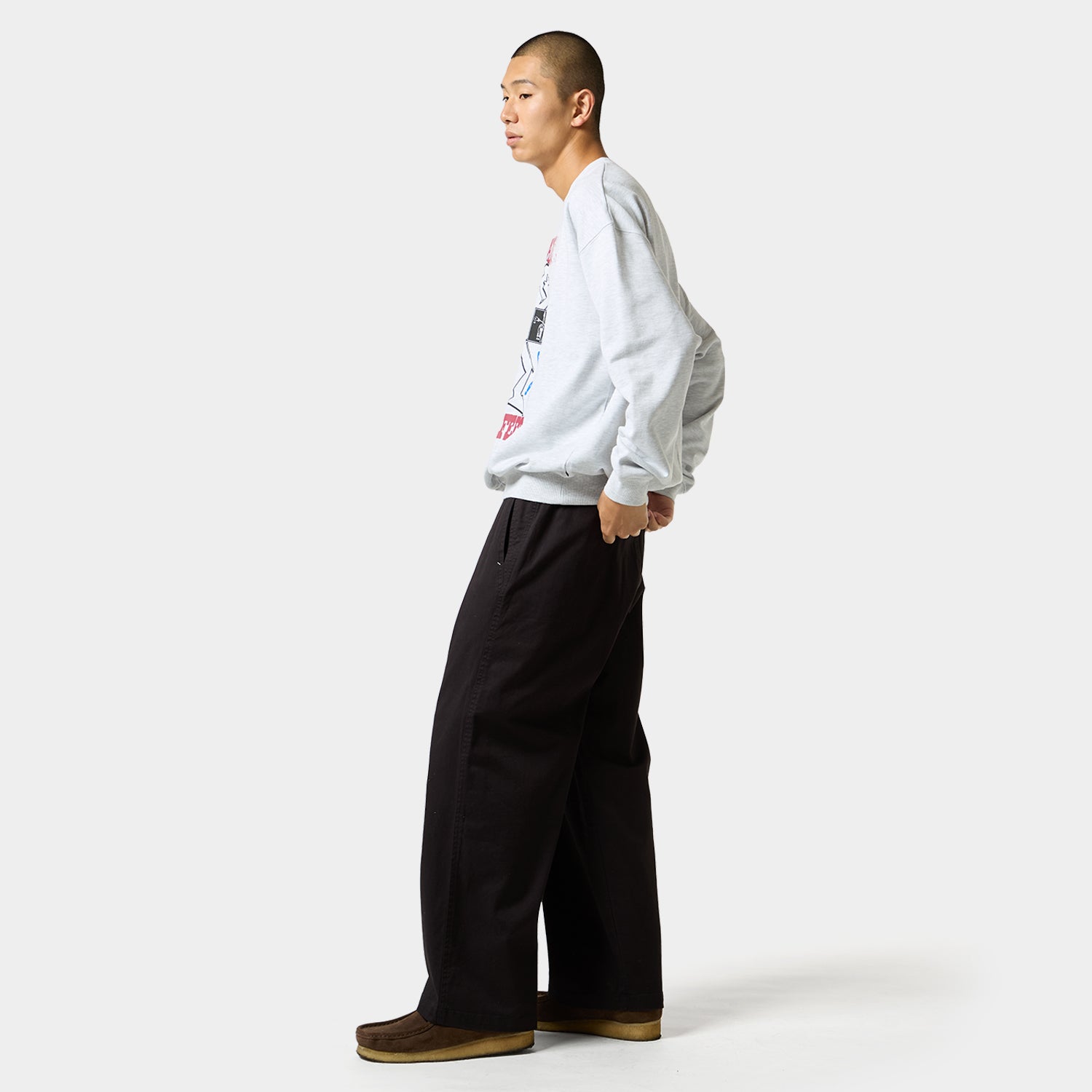 HUF (ハフ) Worldwide JP /SWEATSHIRTS(スウェットシャツ)/ EVERYBODY GET LOOSE CREW商品 / ASH GREY