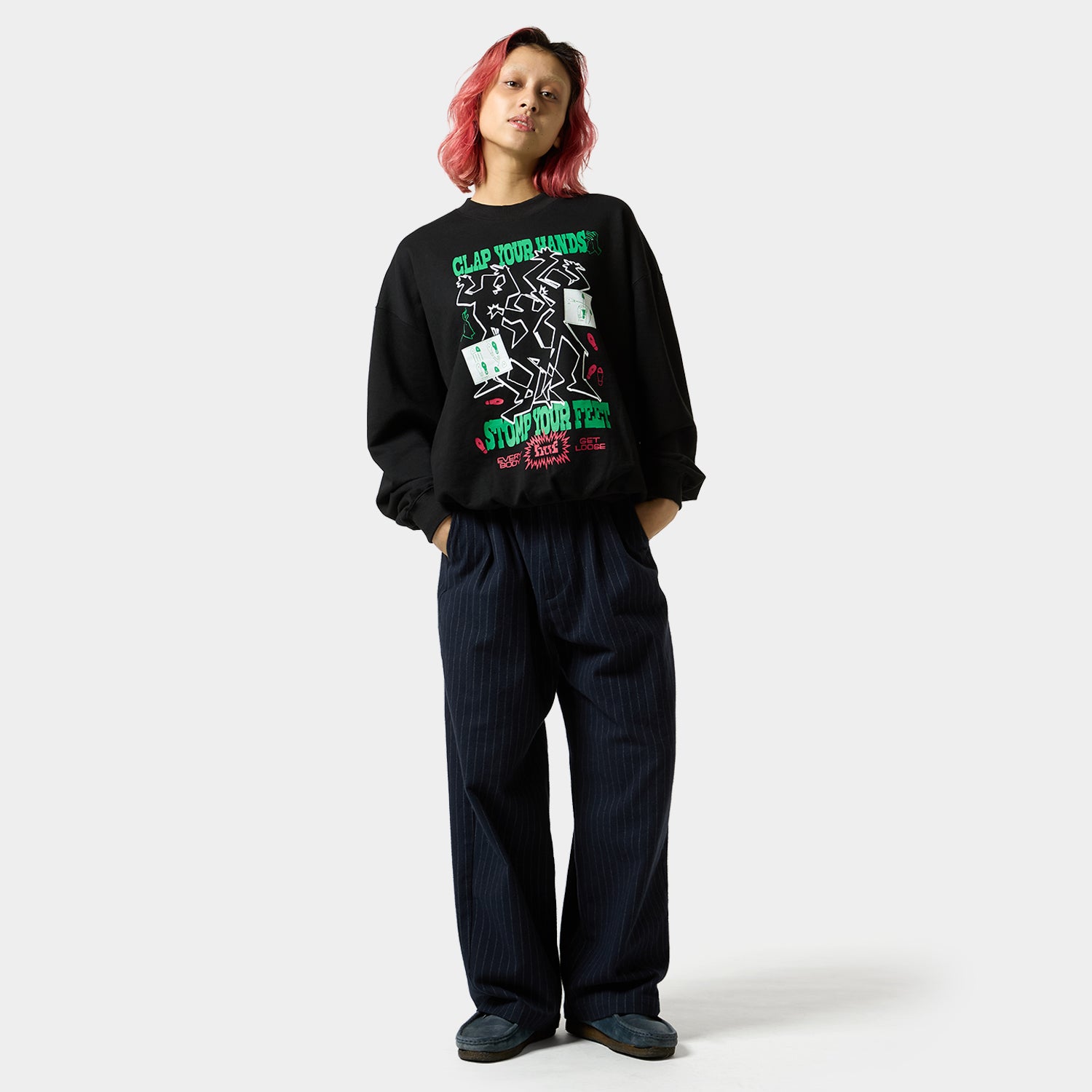 HUF (ハフ) Worldwide JP /SWEATSHIRTS(スウェットシャツ)/ EVERYBODY GET LOOSE CREW商品 / ASH GREY
