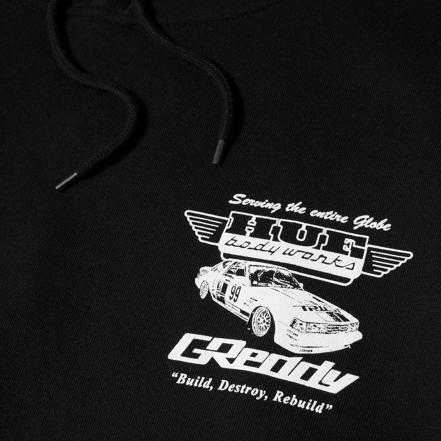 HUF (ハフ) Worldwide JP /HOODIES(パーカー)/ HUF X GREDDY BODY WORKS HOODIE商品 / BLACK