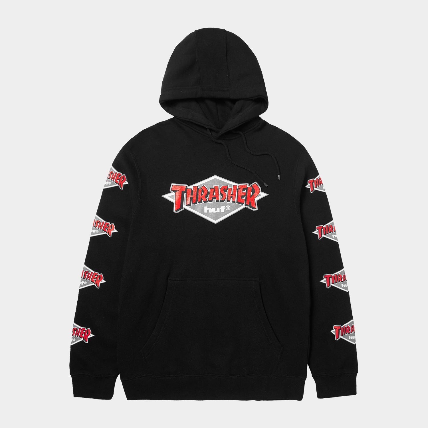 HUF (ハフ) Worldwide JP /HOODIES(パーカー)/ HUF X THRASHER LOGO HOODIE商品 / HEATHER GREY