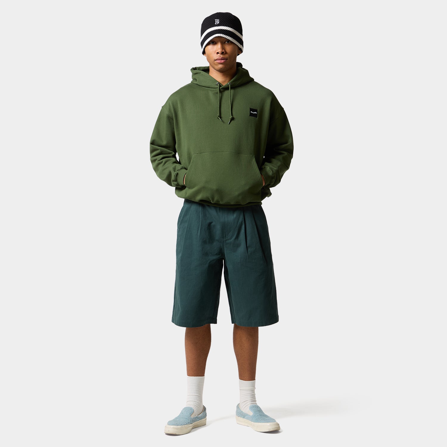 HUF (ハフ) Worldwide JP /HOODIES(パーカー)/ BOX LOGO EMB HOODIE商品 / BLACK