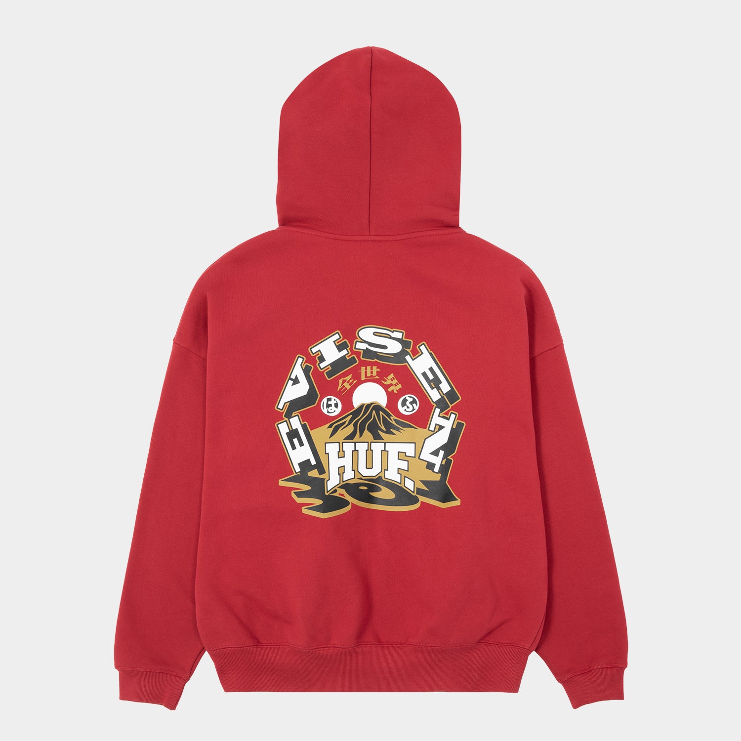 HUF (ハフ) Worldwide JP /HOODIES(パーカー)/ HUF X EVISEN HUFUJI ZIP HOODIE商品 / BLACK