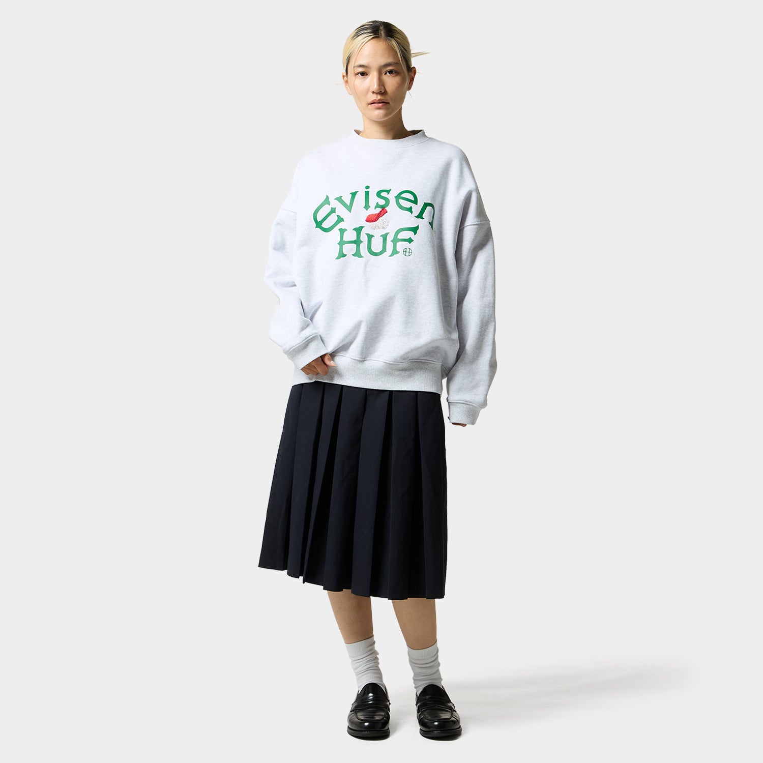 HUF (ハフ) Worldwide JP /SWEATSHIRTS(スウェットシャツ)/ HUF X EVISEN SUSHI CREW FLEECE商品 / NAVY