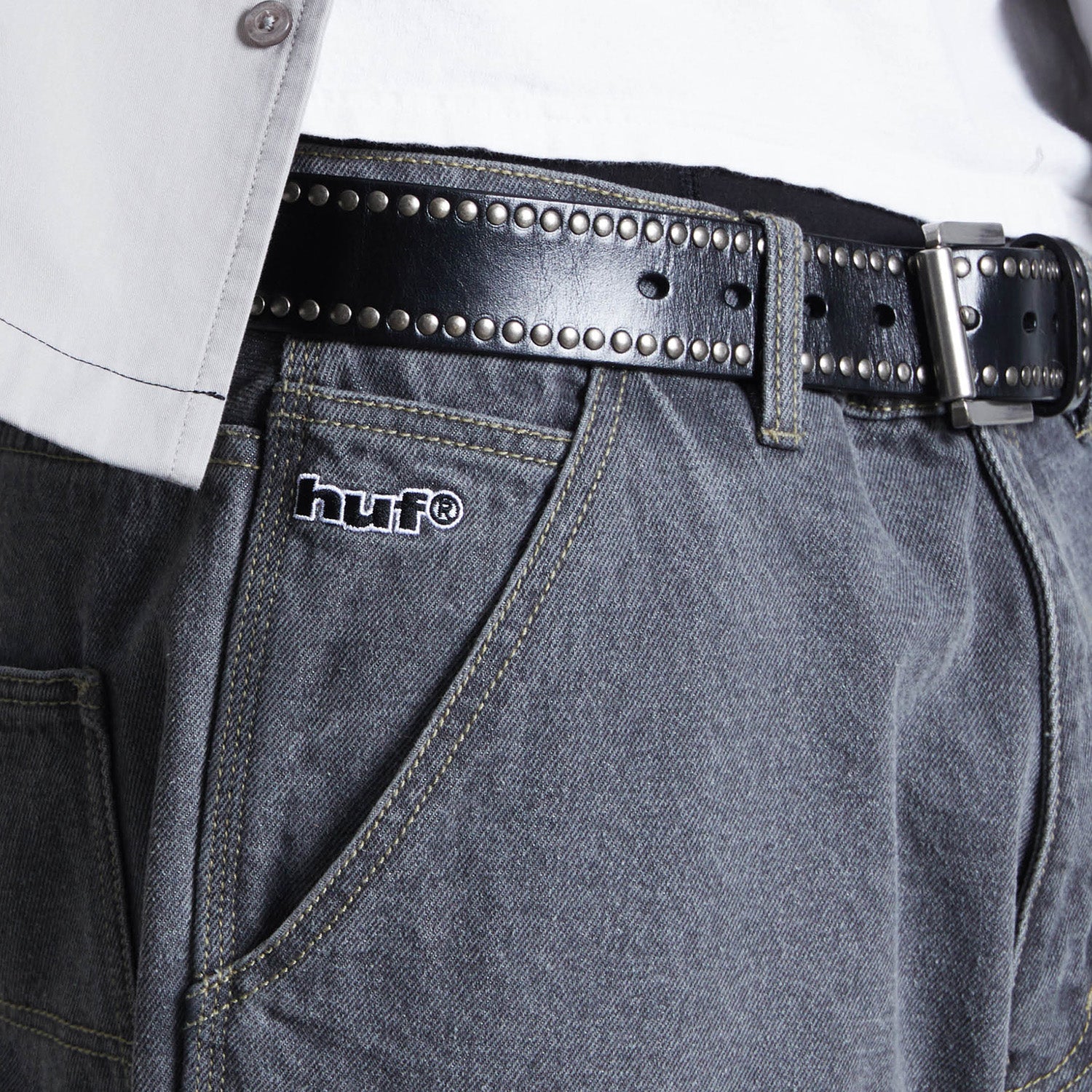 HUF (ハフ) Worldwide JP /PANTS(パンツ)/ KINDA LOOSE DOUBLE KNEES商品 / FROST GRAY