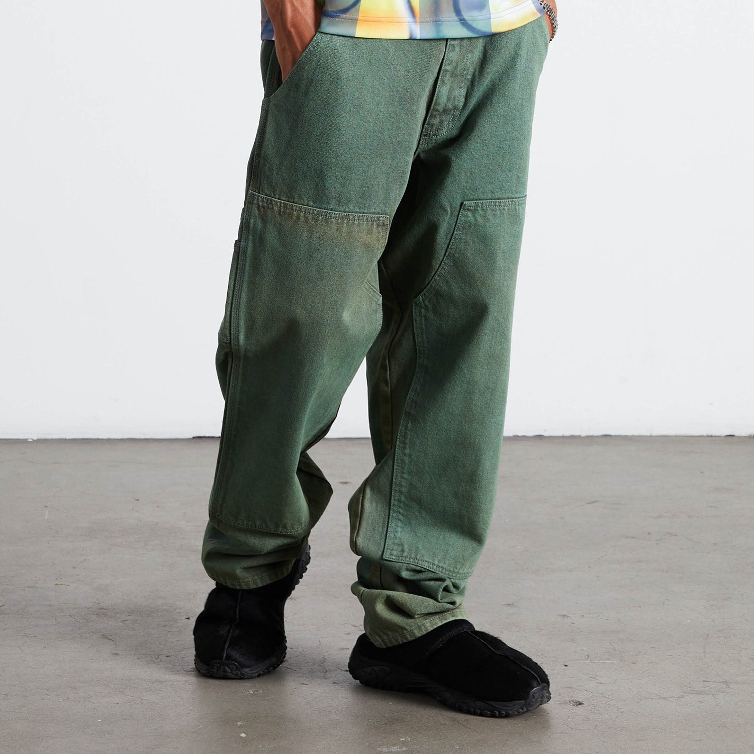 HUF (ハフ) Worldwide JP /PANTS(パンツ)/ KINDA LOOSE DOUBLE KNEES商品 / FROST GRAY
