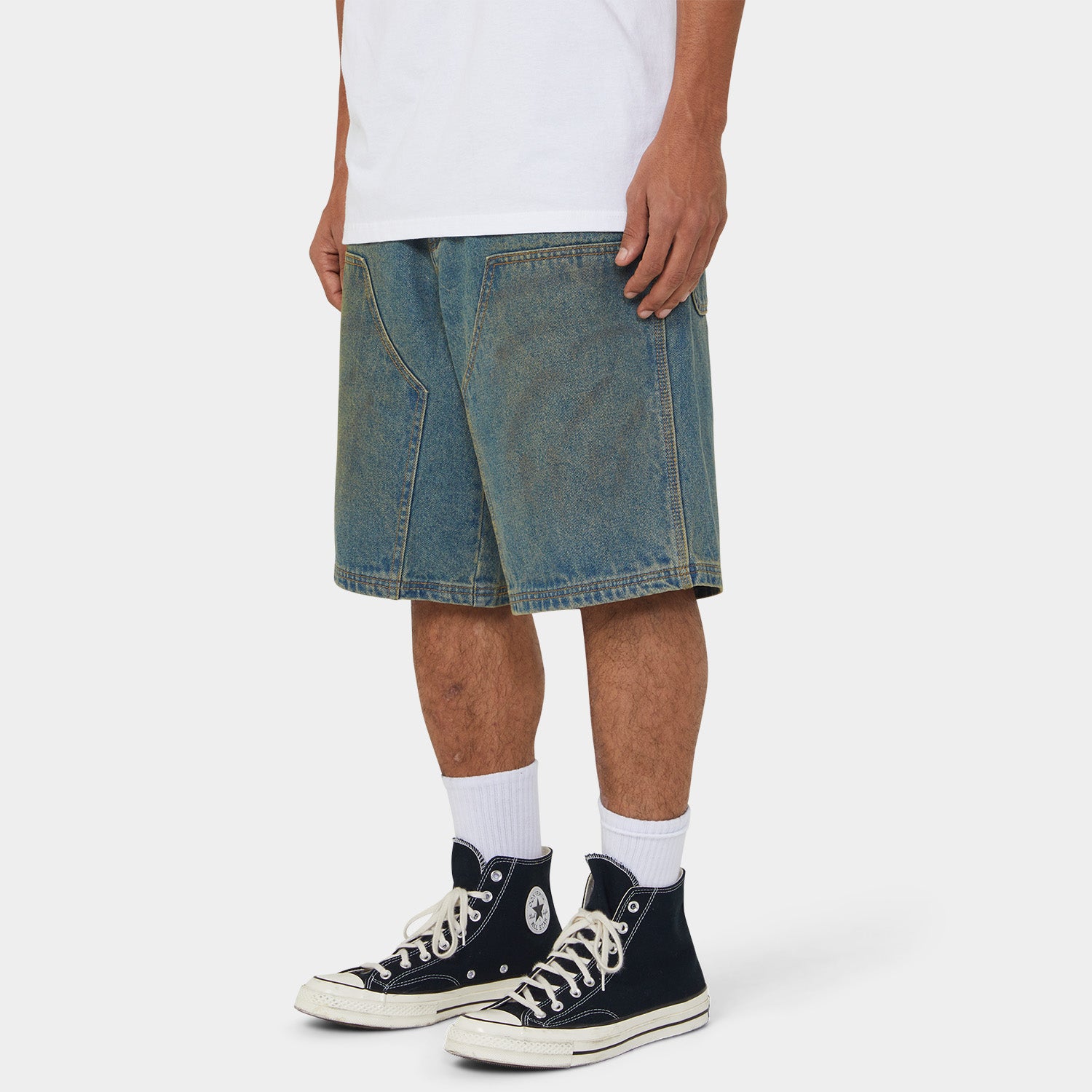 HUF (ハフ) Worldwide JP /SHORTS(ショーツ)/ KINDA LOOSE DOUBLE KNEE SHORT商品 / DIRTY WASH