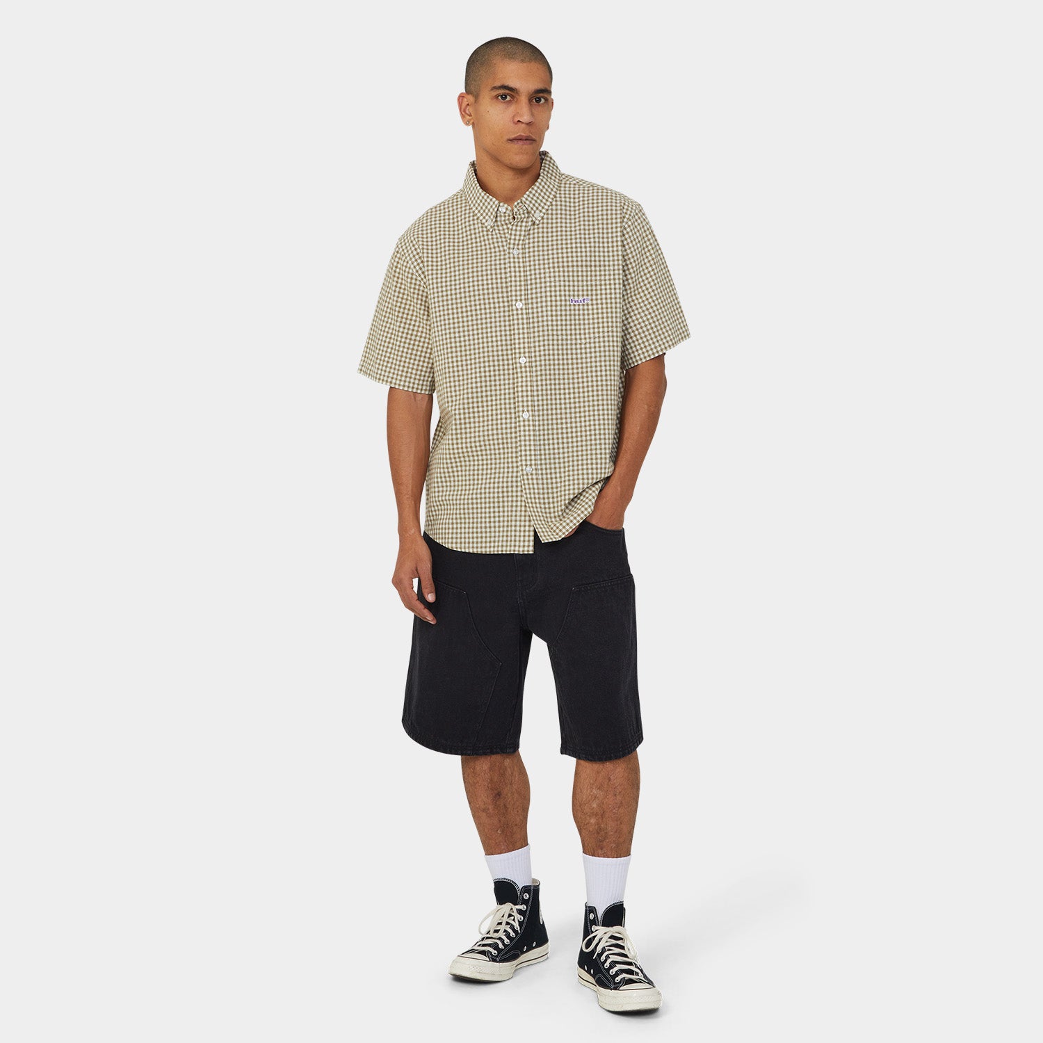HUF (ハフ) Worldwide JP /SHORTS(ショーツ)/ KINDA LOOSE DOUBLE KNEE SHORT商品 / DIRTY WASH
