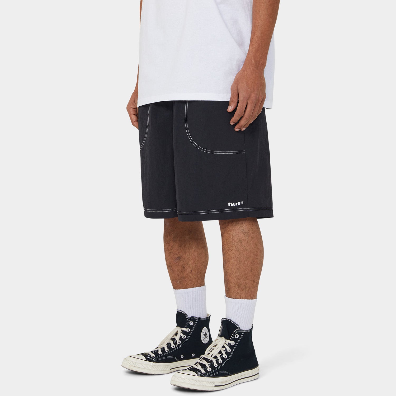 HUF (ハフ) Worldwide JP /SHORTS(ショーツ)/ 89 CONTRAST EASY SHORT商品 / BLACK