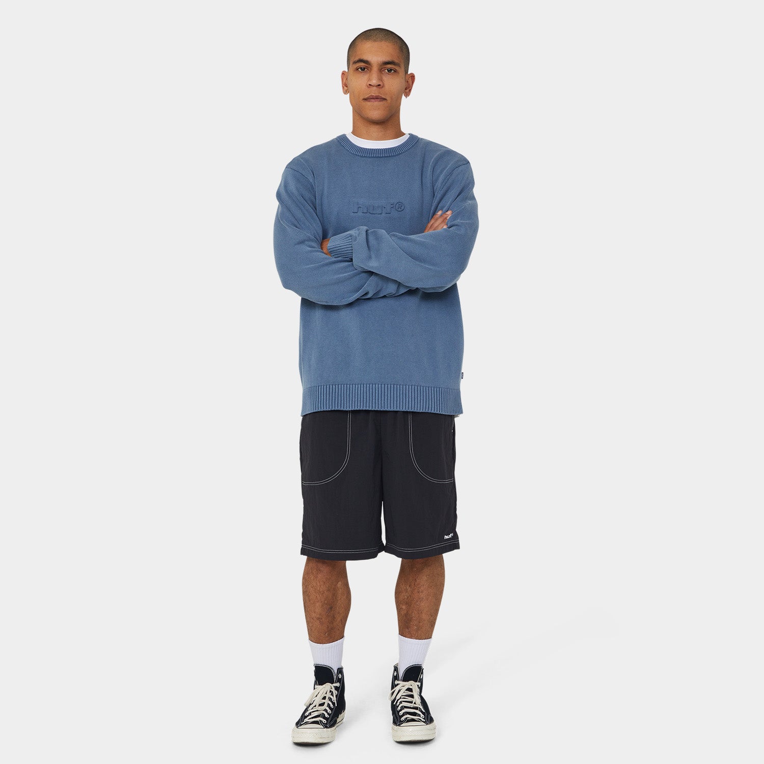 HUF (ハフ) Worldwide JP /SHORTS(ショーツ)/ 89 CONTRAST EASY SHORT商品 / BLACK