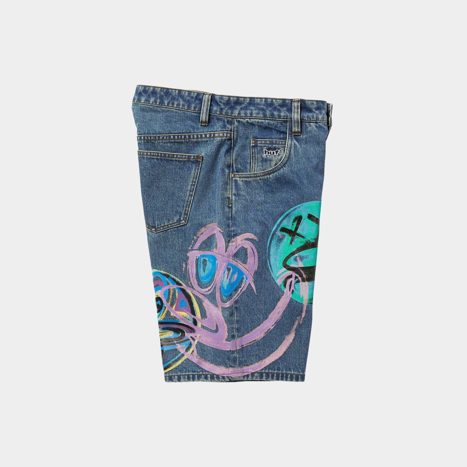 HUF (ハフ) Worldwide JP /SHORTS(ショーツ)/ KENNY SCHARF SPRAY GUYS DENIM SHORT商品 / MULTI