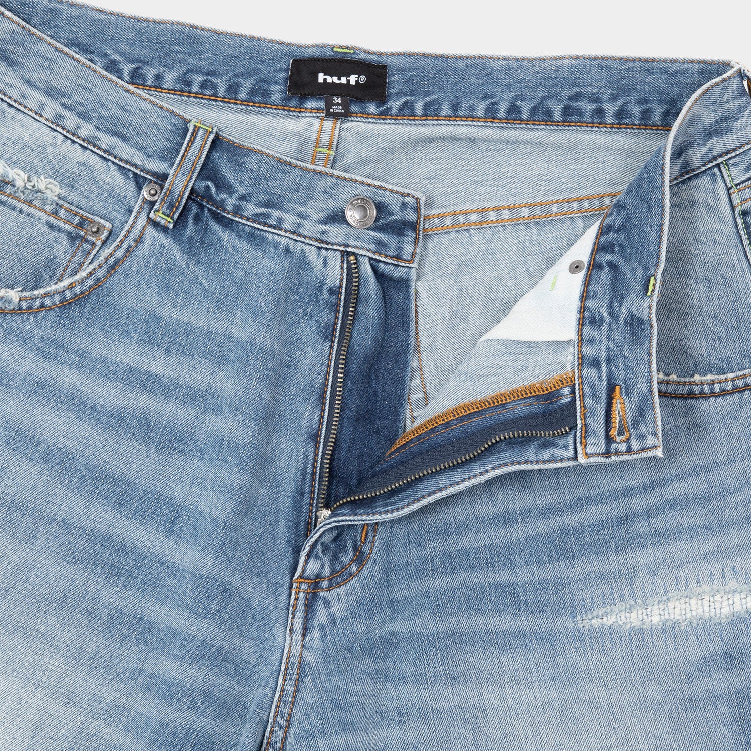 HUF (ハフ) Worldwide JP /PANTS(パンツ)/ EXPRESSION REPAIR DENIM PANT商品 / WASHED BLACK