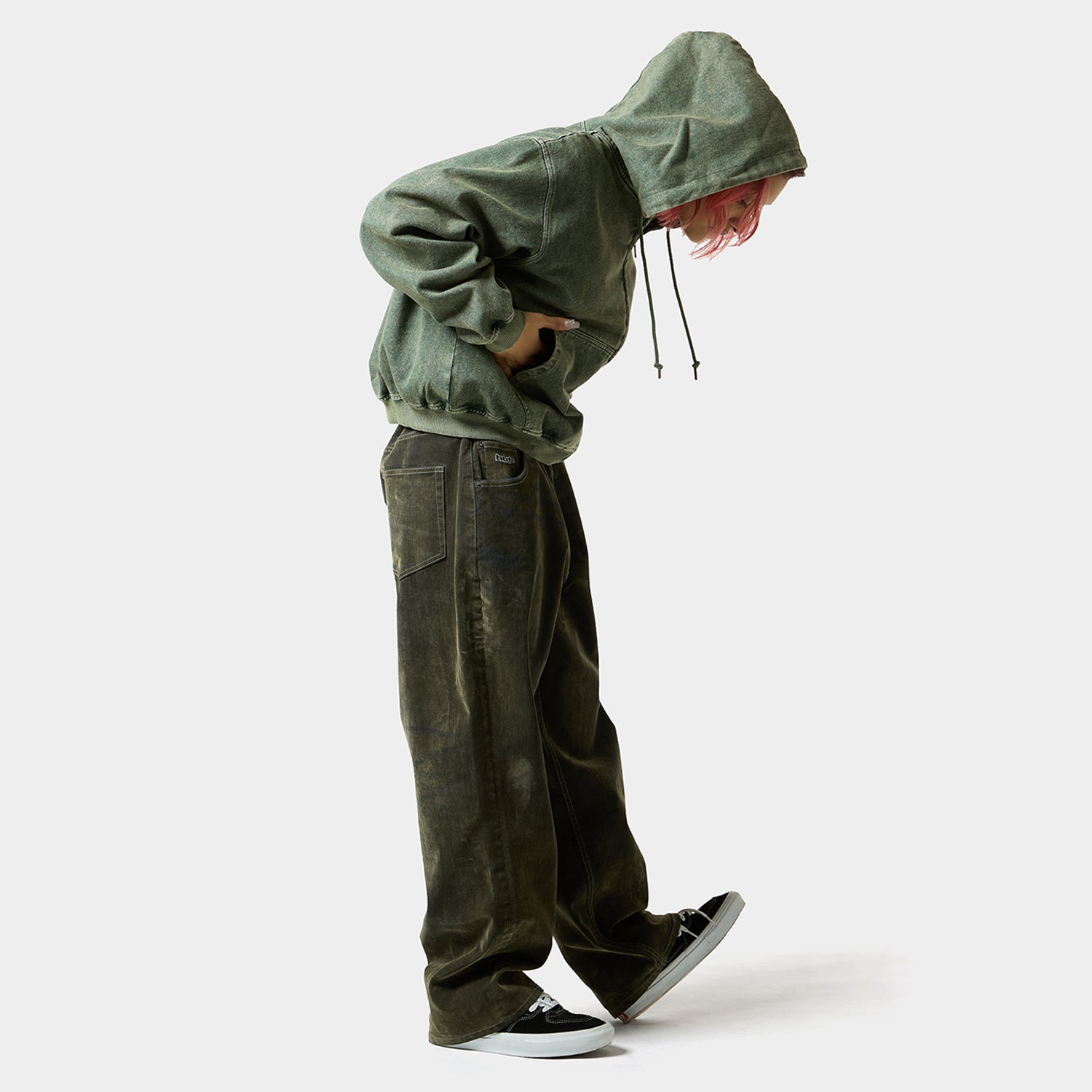 HUF (ハフ) Worldwide JP /PANTS(パンツ)/ HUF eightynine FLOCKED PANT商品 / OLIVE