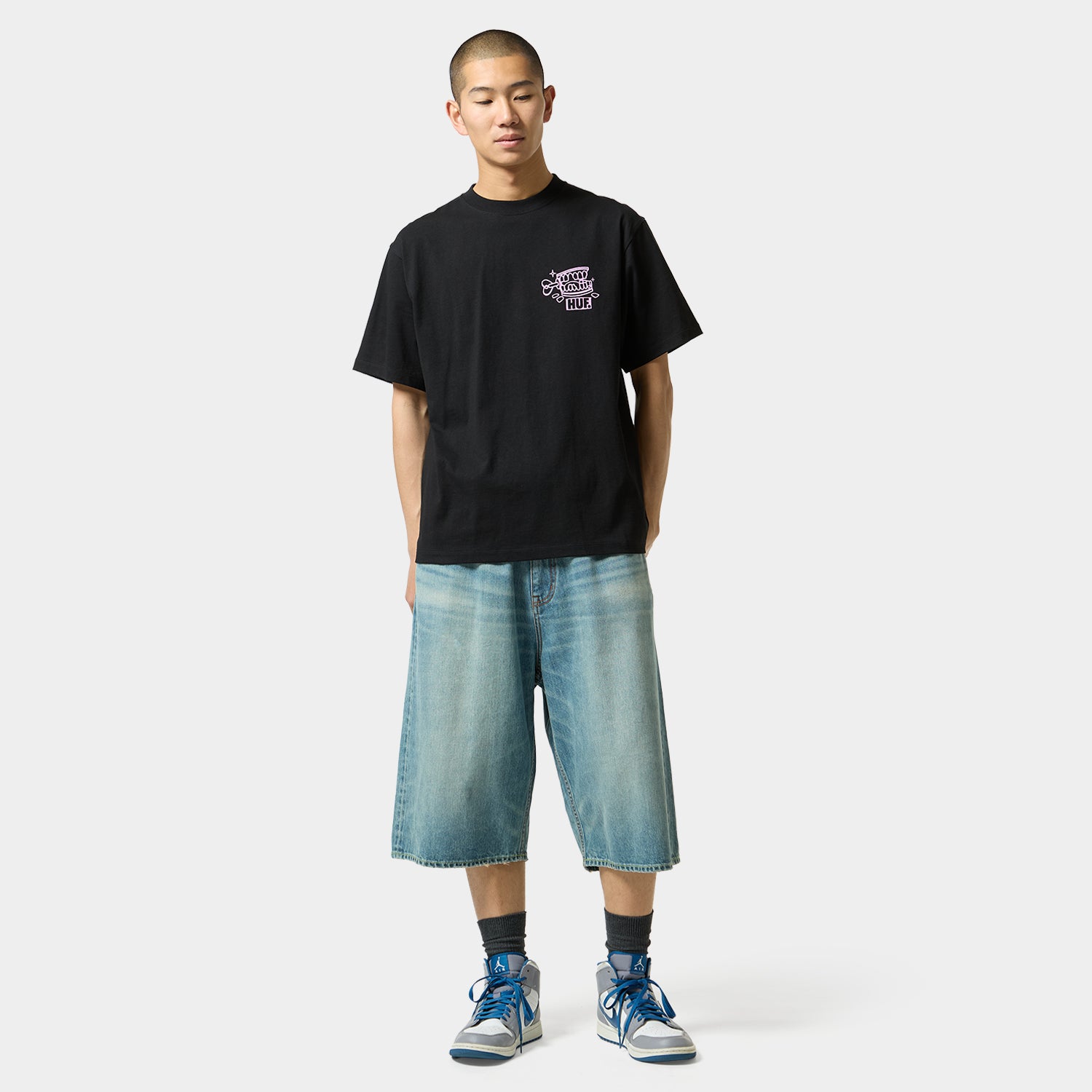 HUF (ハフ) Worldwide JP /SHORTS(ショーツ)/ EXPRESSION WASHED DENIM BAGGY SHORT商品 / WASHED BLACK
