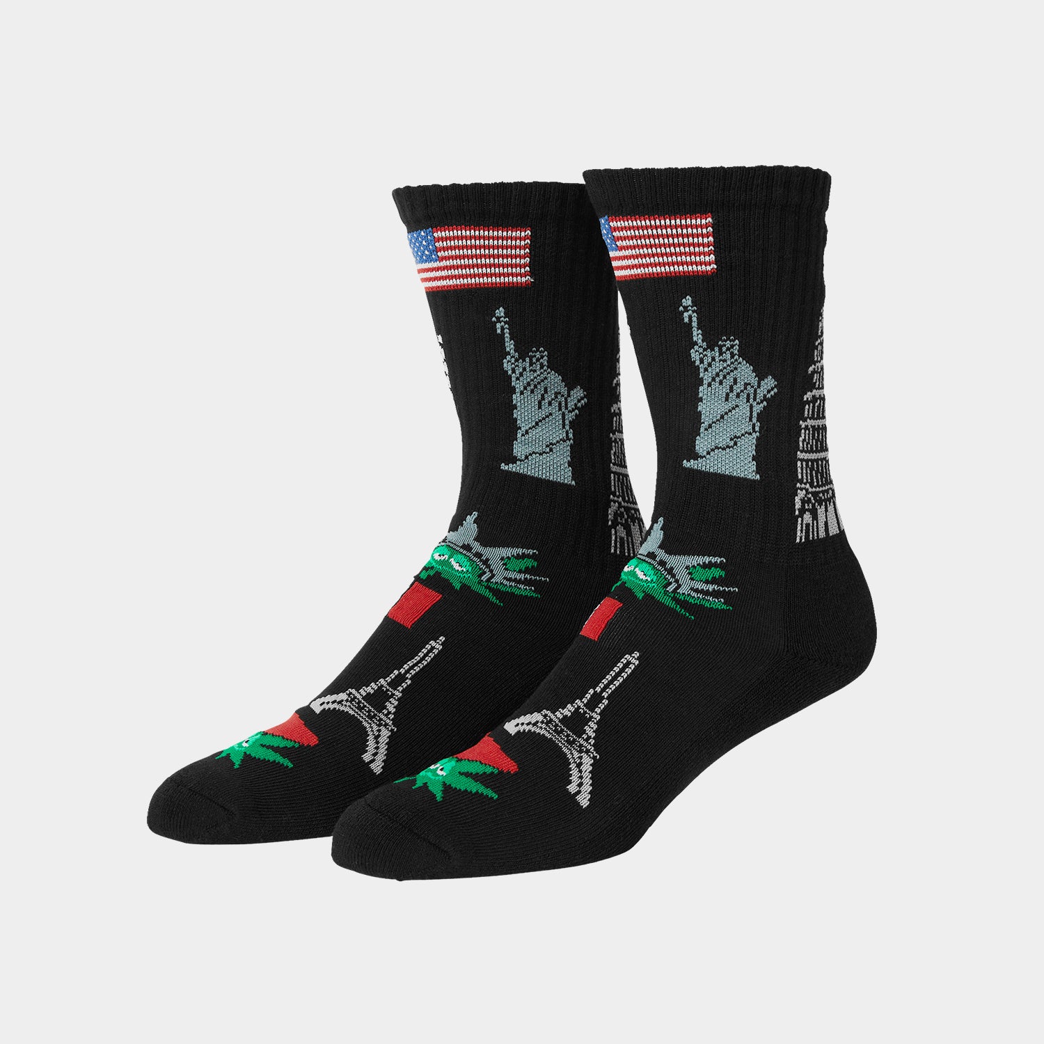 HUF (ハフ) Worldwide JP /SOCKS(ソックス)/ GREEN BUDDY TOURIST SOCKS商品 / BLACK
