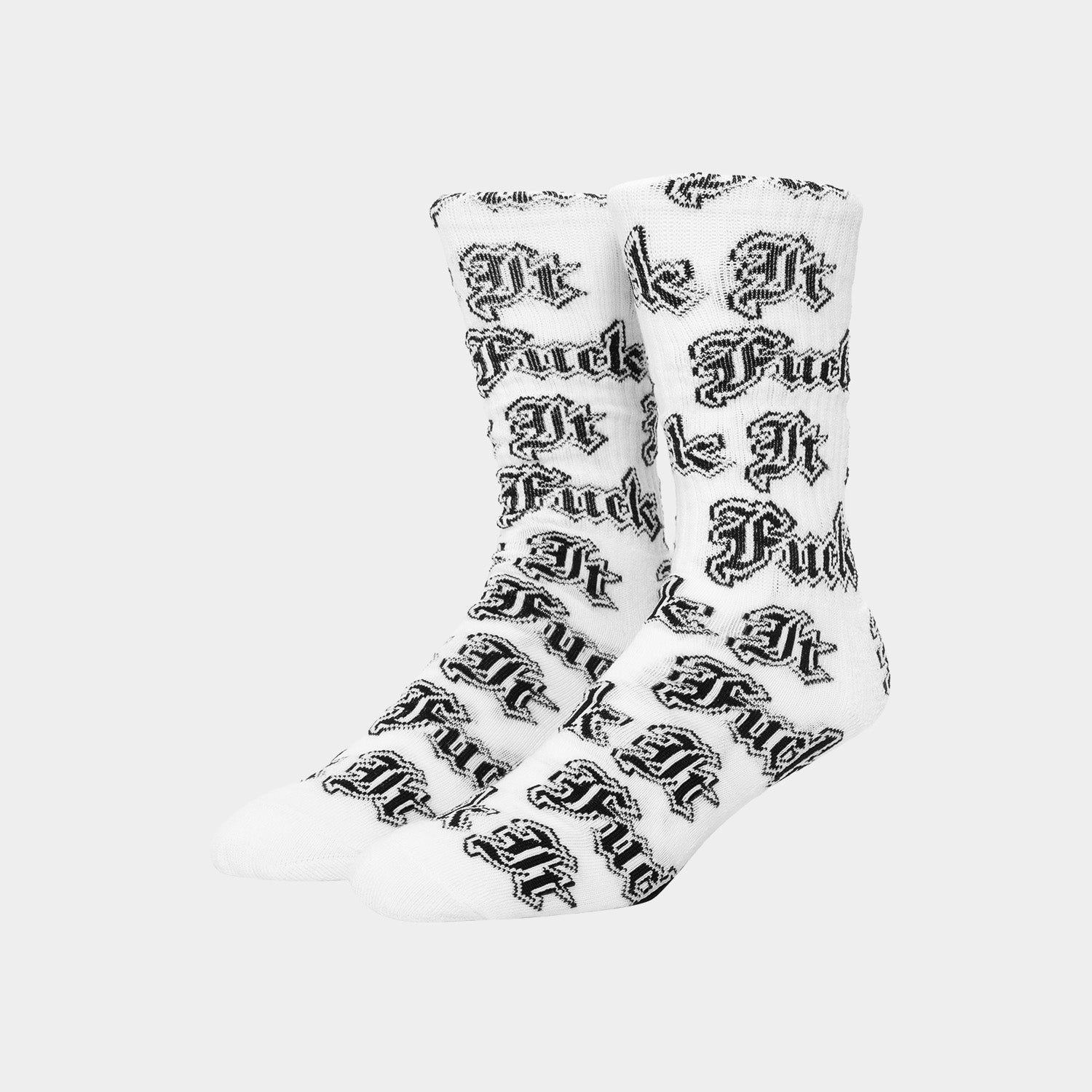 HUF (ハフ) Worldwide JP /SOCKS(ソックス)/ FUCK IT OLD ENGLISH SOCKS商品 / BLACK