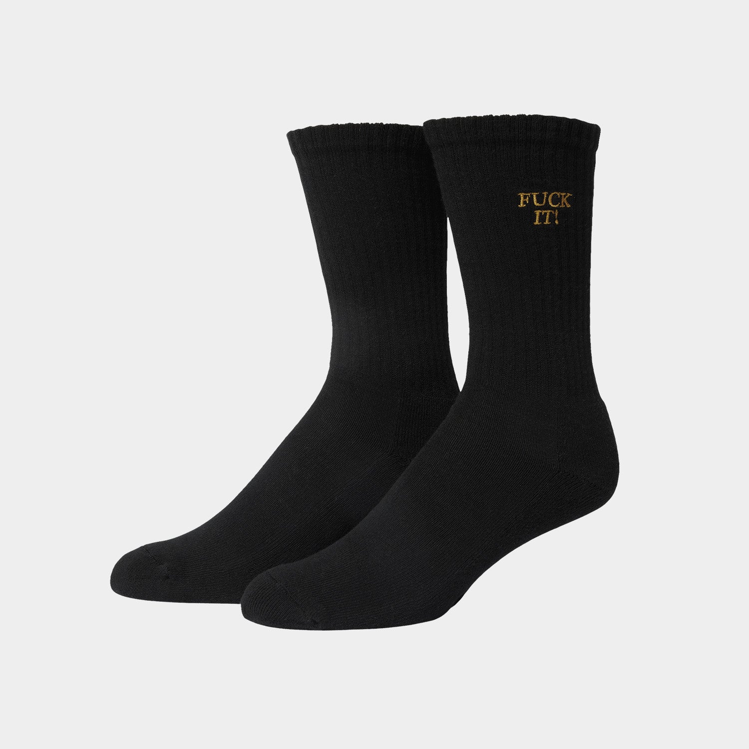 HUF (ハフ) Worldwide JP /SOCKS(ソックス)/ FUCK IT EMBROIDERED SOCKS商品 / BLACK/GOLD