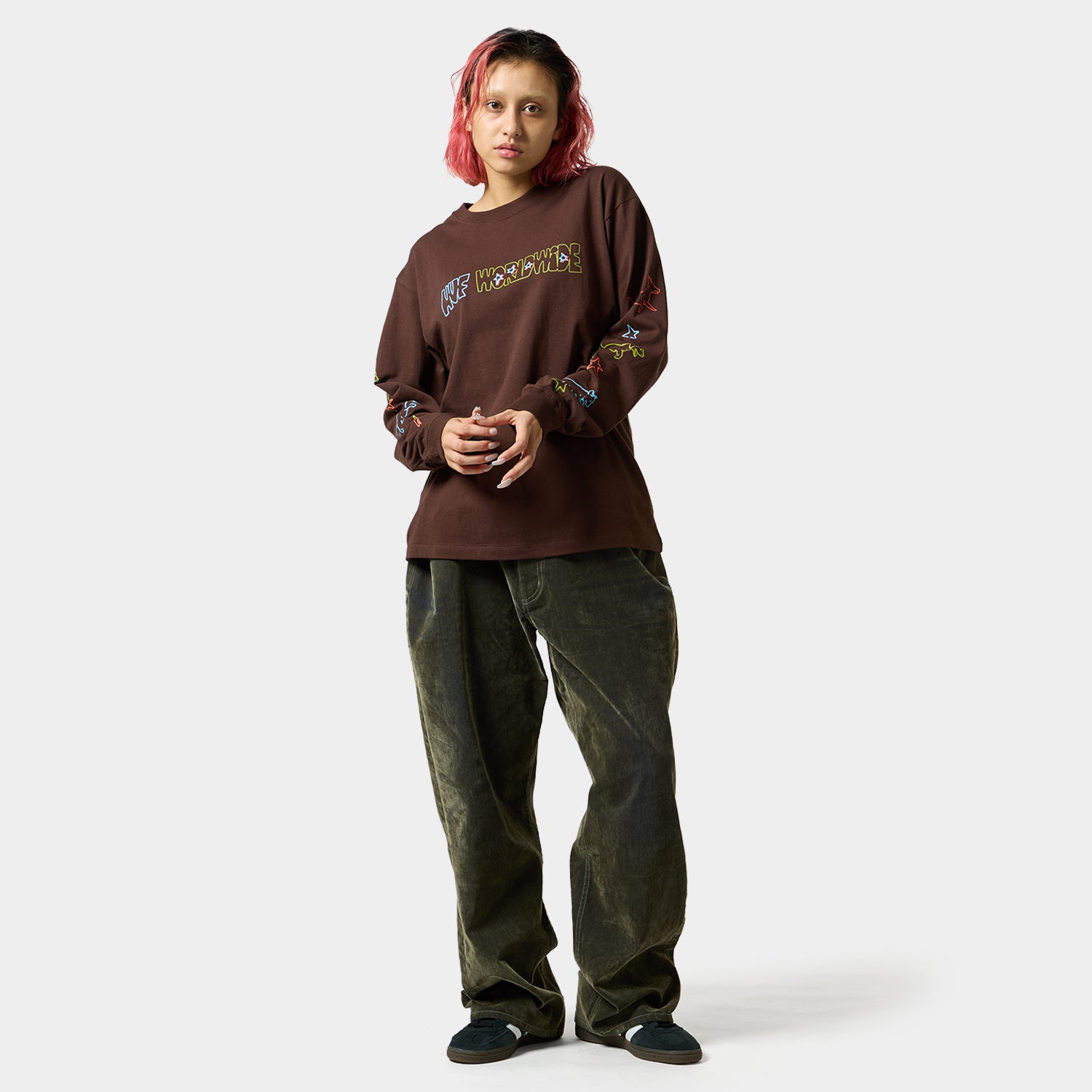 HUF (ハフ) Worldwide JP /T-SHIRTS(Tシャツ)/ FETCH LS TEE商品 / CHOCOLATE