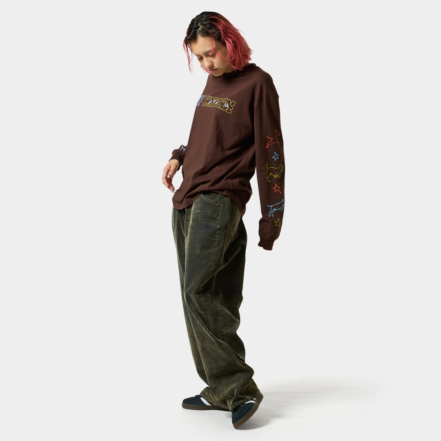 HUF (ハフ) Worldwide JP /T-SHIRTS(Tシャツ)/ FETCH LS TEE商品 / CHOCOLATE