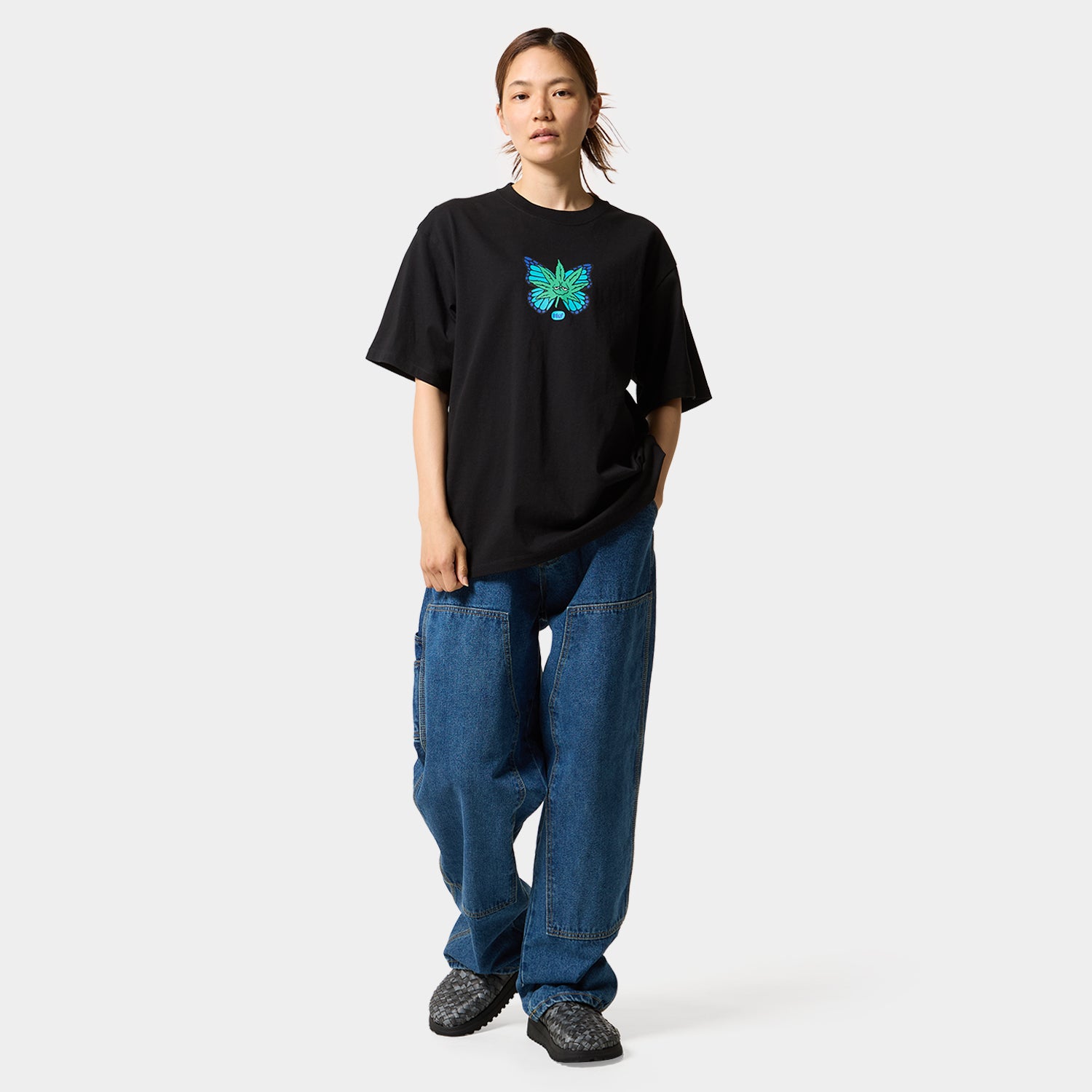 HUF (ハフ) Worldwide JP /T-SHIRTS(Tシャツ)/ GREEN BUDDERFLY TEE商品 / LT ORANGE