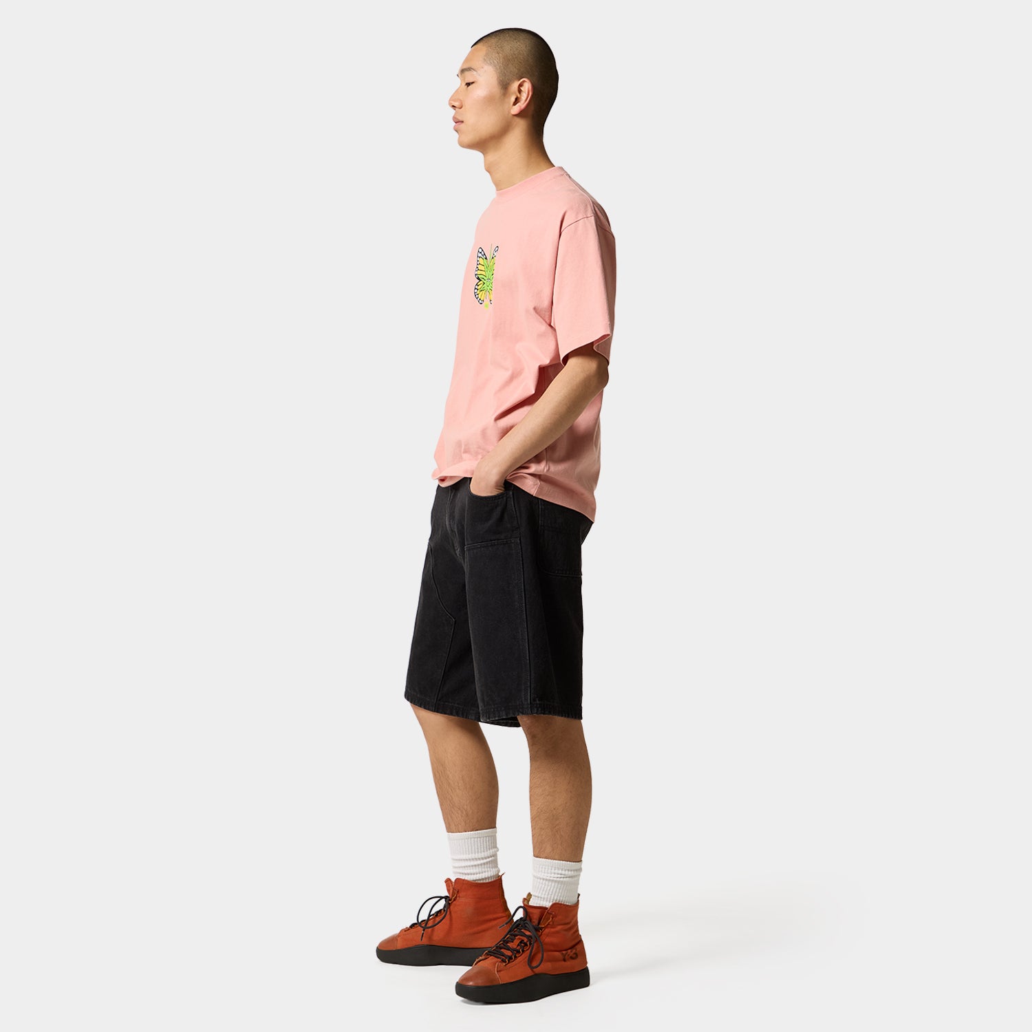 HUF (ハフ) Worldwide JP /T-SHIRTS(Tシャツ)/ GREEN BUDDERFLY TEE商品 / LT ORANGE