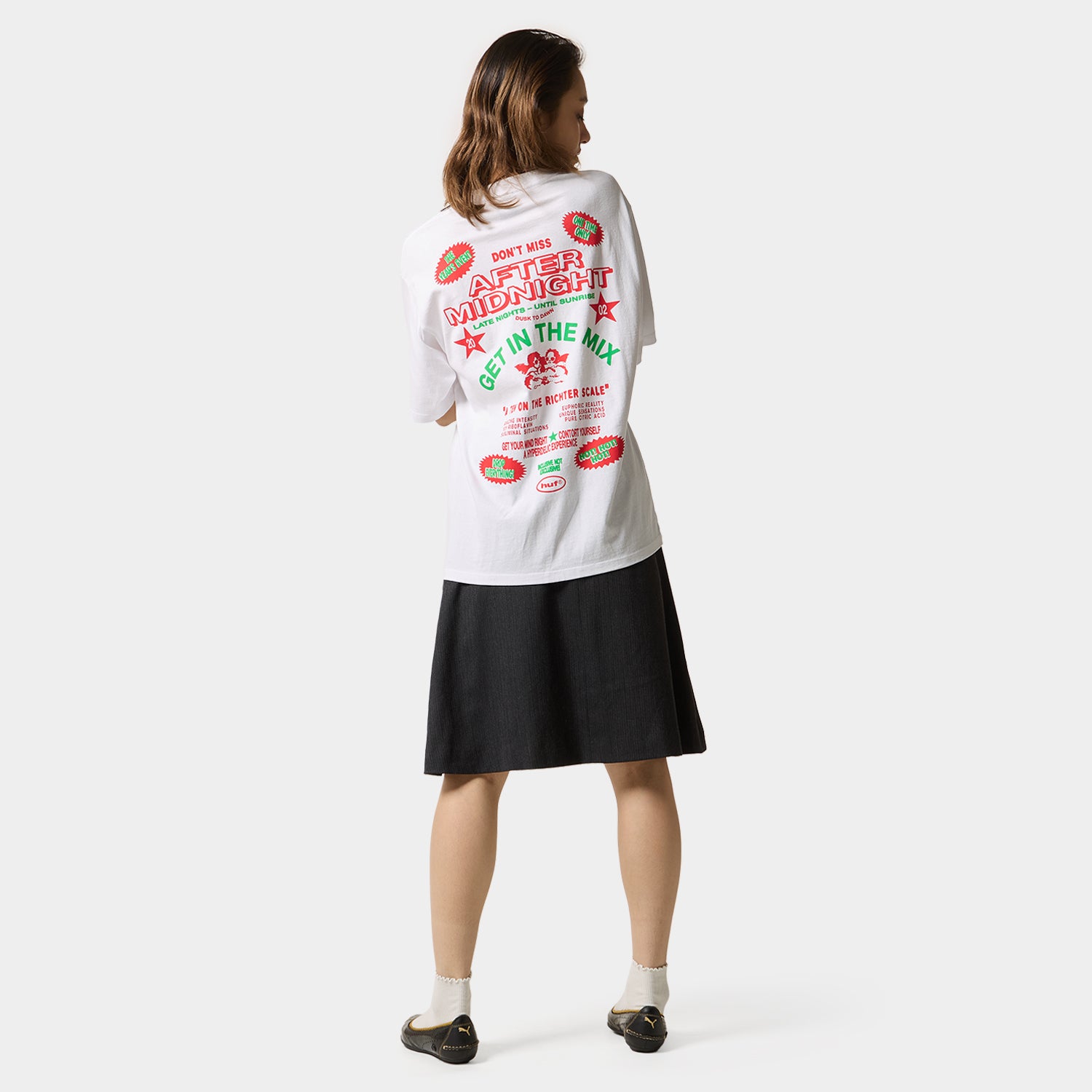 HUF (ハフ) Worldwide JP /T-SHIRTS(Tシャツ)/ AFTER MIDNIGHT TEE商品 / WHITE